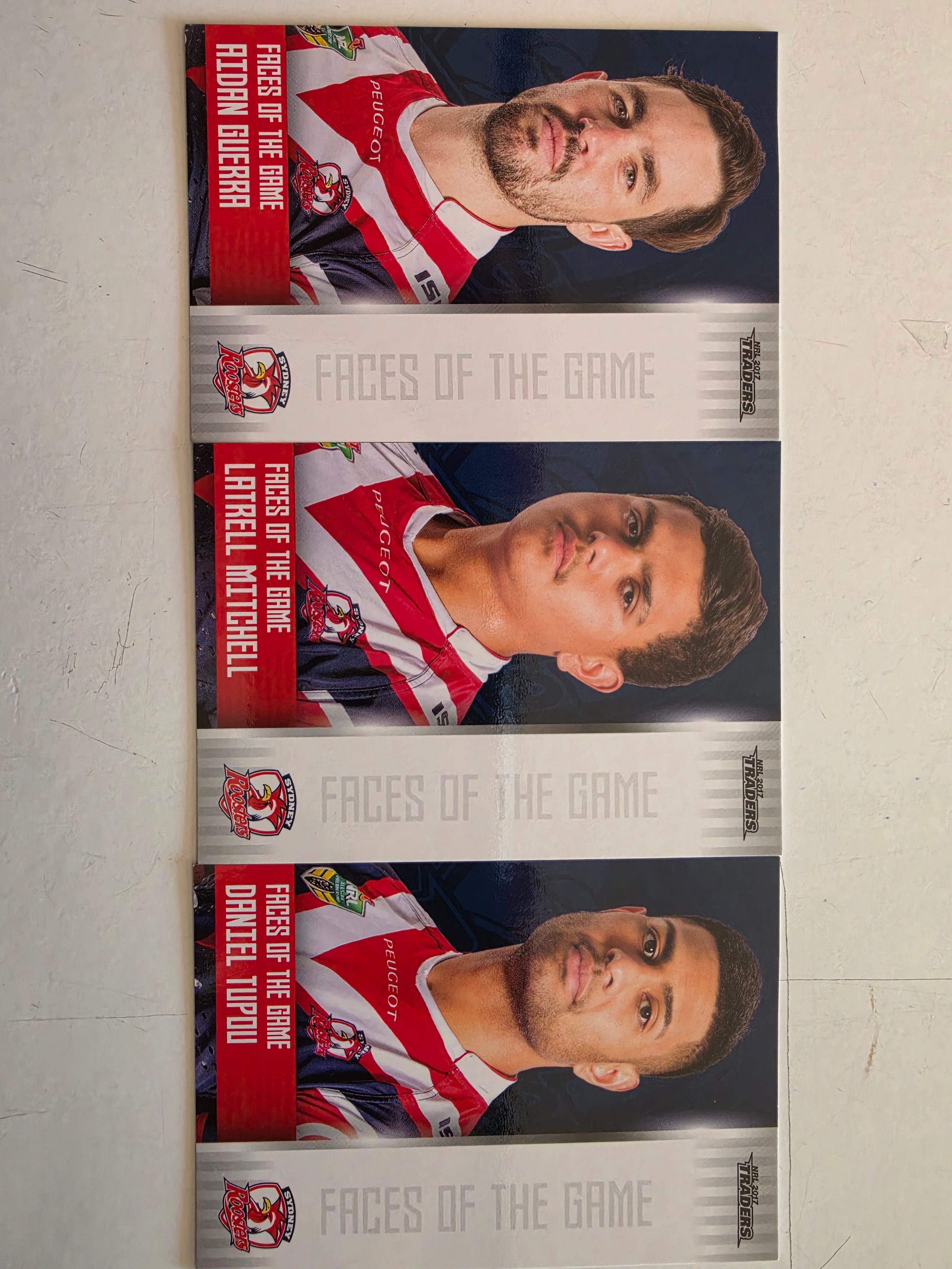 NRL 2017 Traders | Faces of the Game Team Set (3 Cards) Sydney Roosters