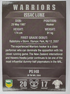 NRL 2017 Traders | Pearl Special #148 | Issac Luke | Warriors