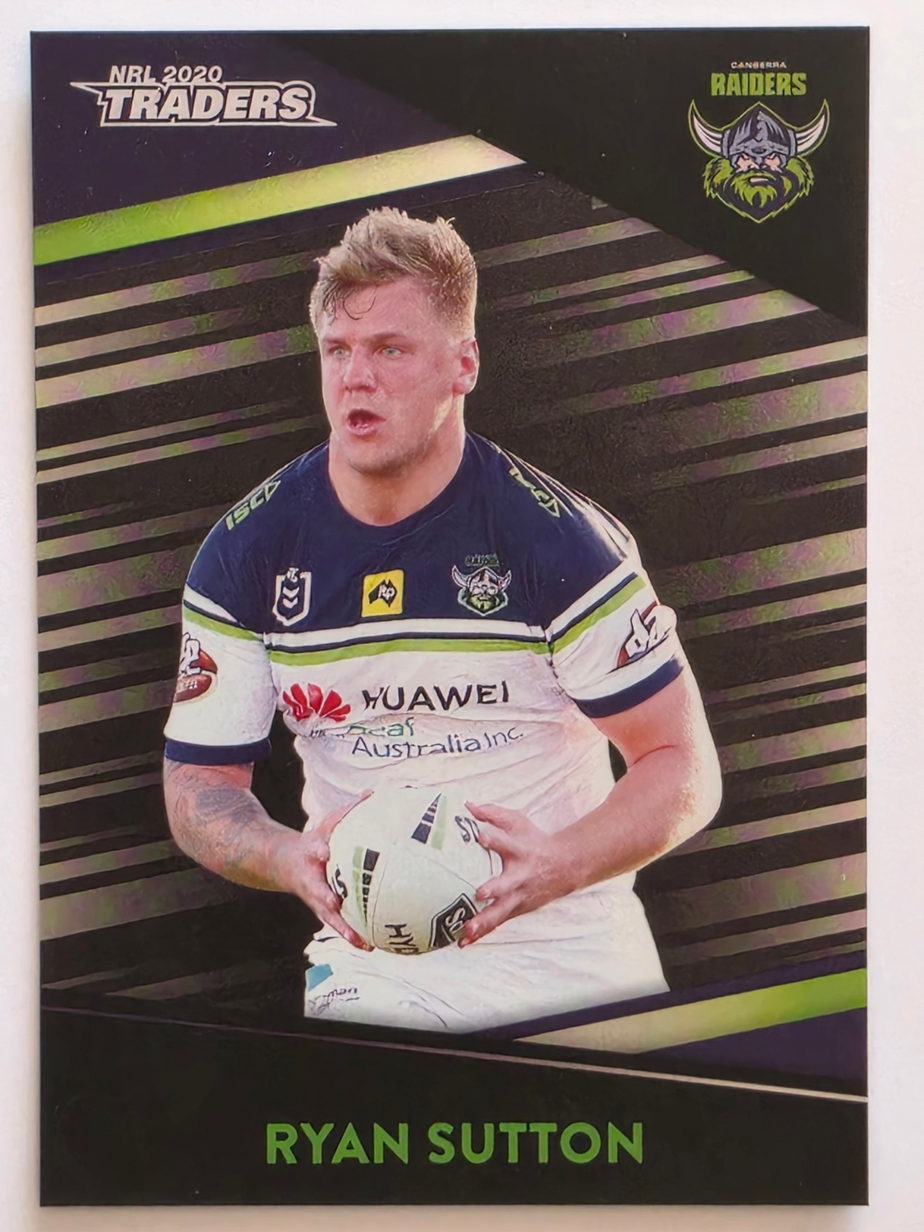 NRL 2020 Traders Platinum Parallel #PS018 Ryan Sutton Canberra Raiders