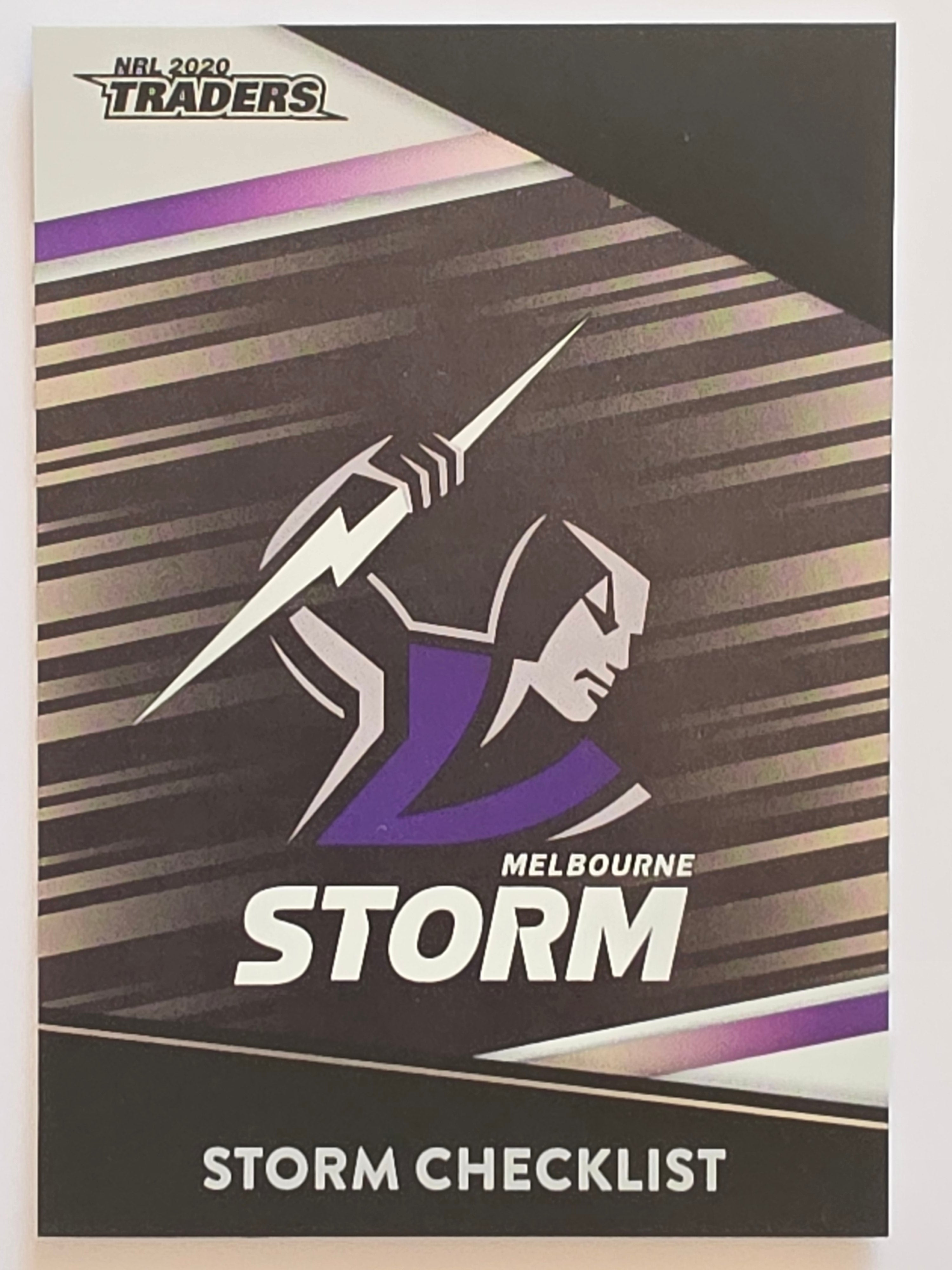 NRL 2020 Traders Platinum Parallel #PS061 Melbourne Storm Checklist