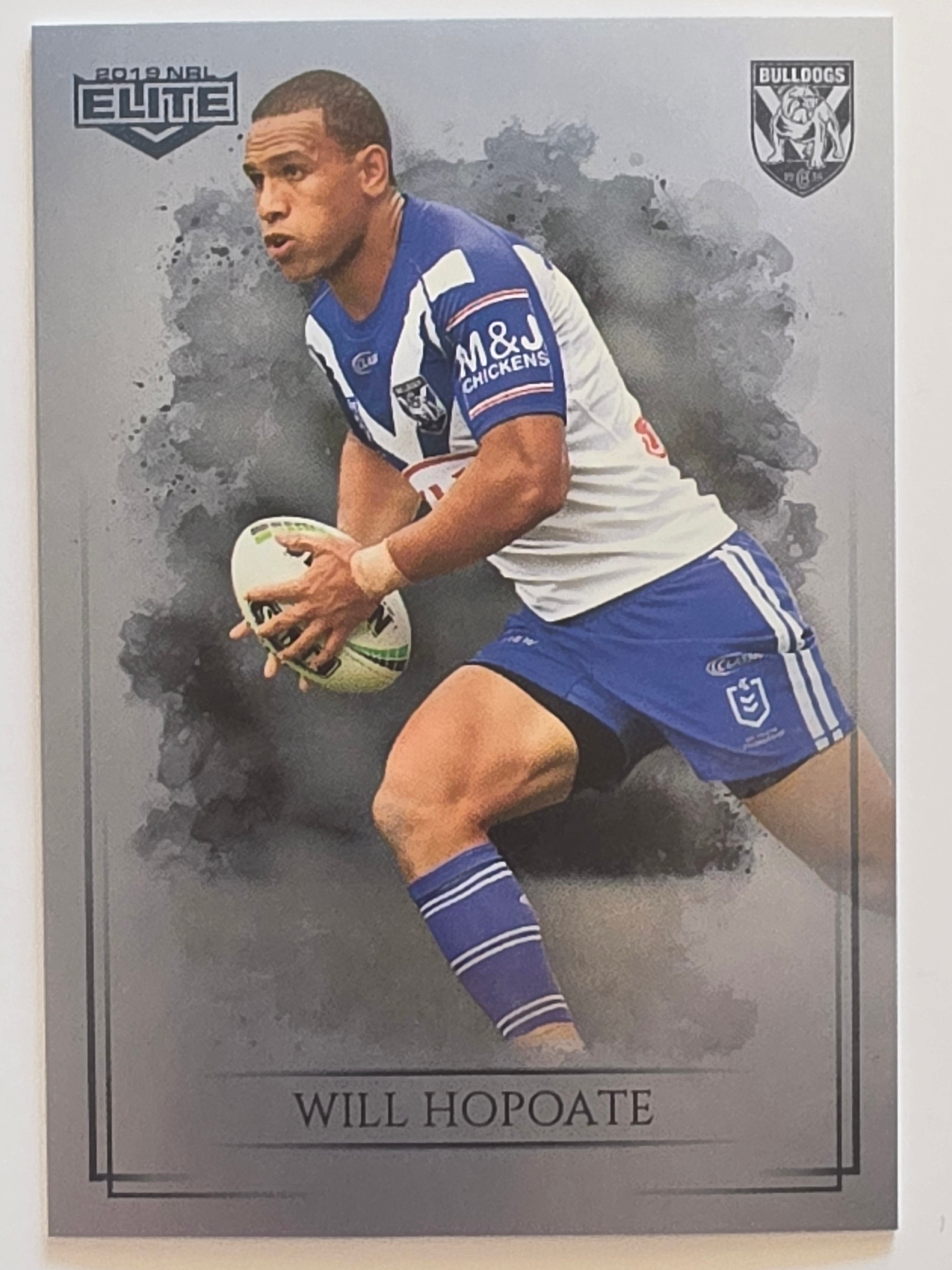NRL 2019 Elite Silver Parallel #22 William Hopoate Canterbury Bankstown Bulldogs