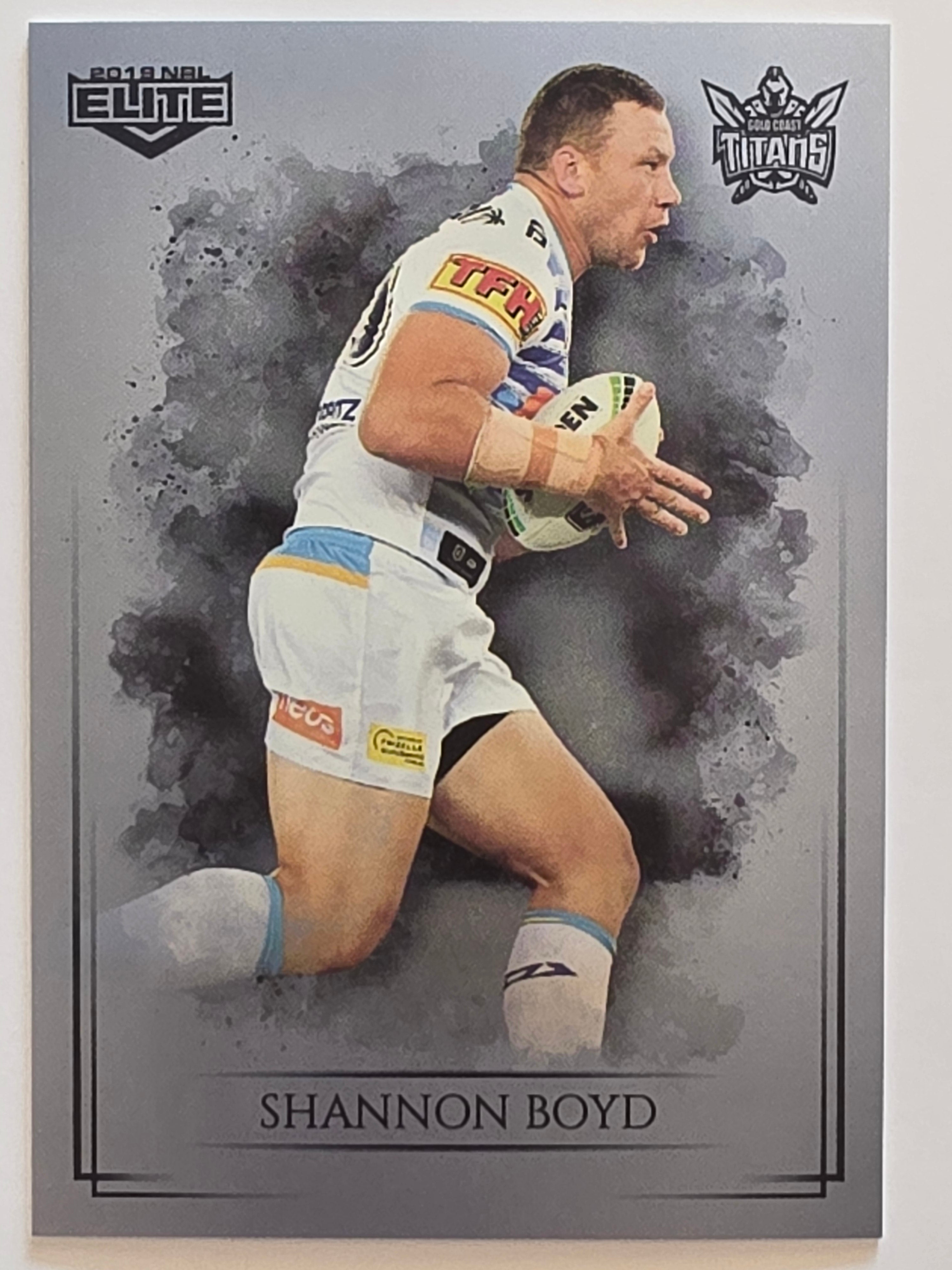 NRL 2019 Elite Silver Parallel #39 Shannon Boyd Gold Coast Titans