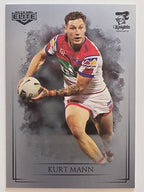 NRL 2019 Elite Silver Parallel #68 Kurt Mann Newcastle Knights