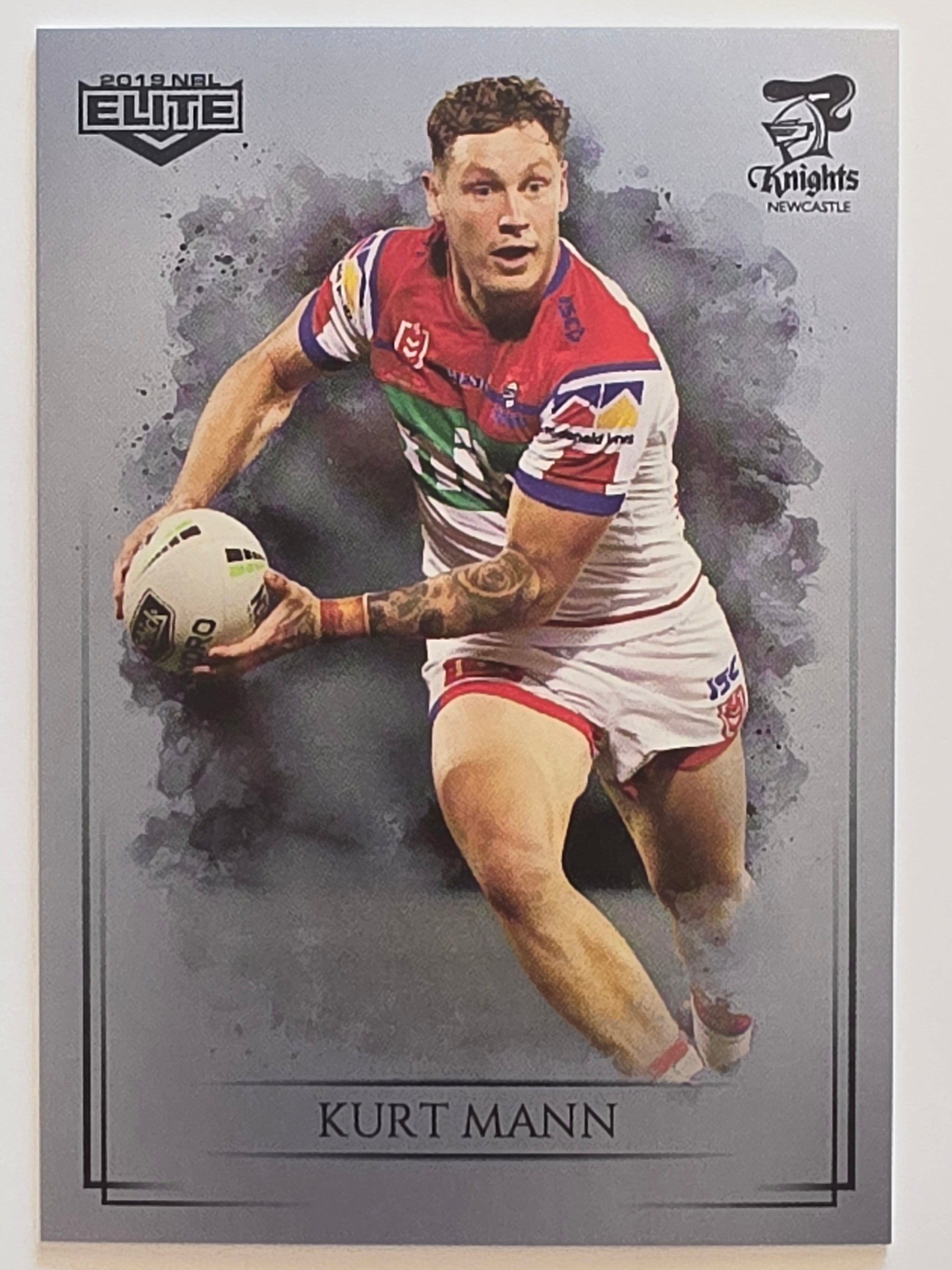 NRL 2019 Elite Silver Parallel #68 Kurt Mann Newcastle Knights