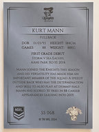 NRL 2019 Elite Silver Parallel #68 Kurt Mann Newcastle Knights