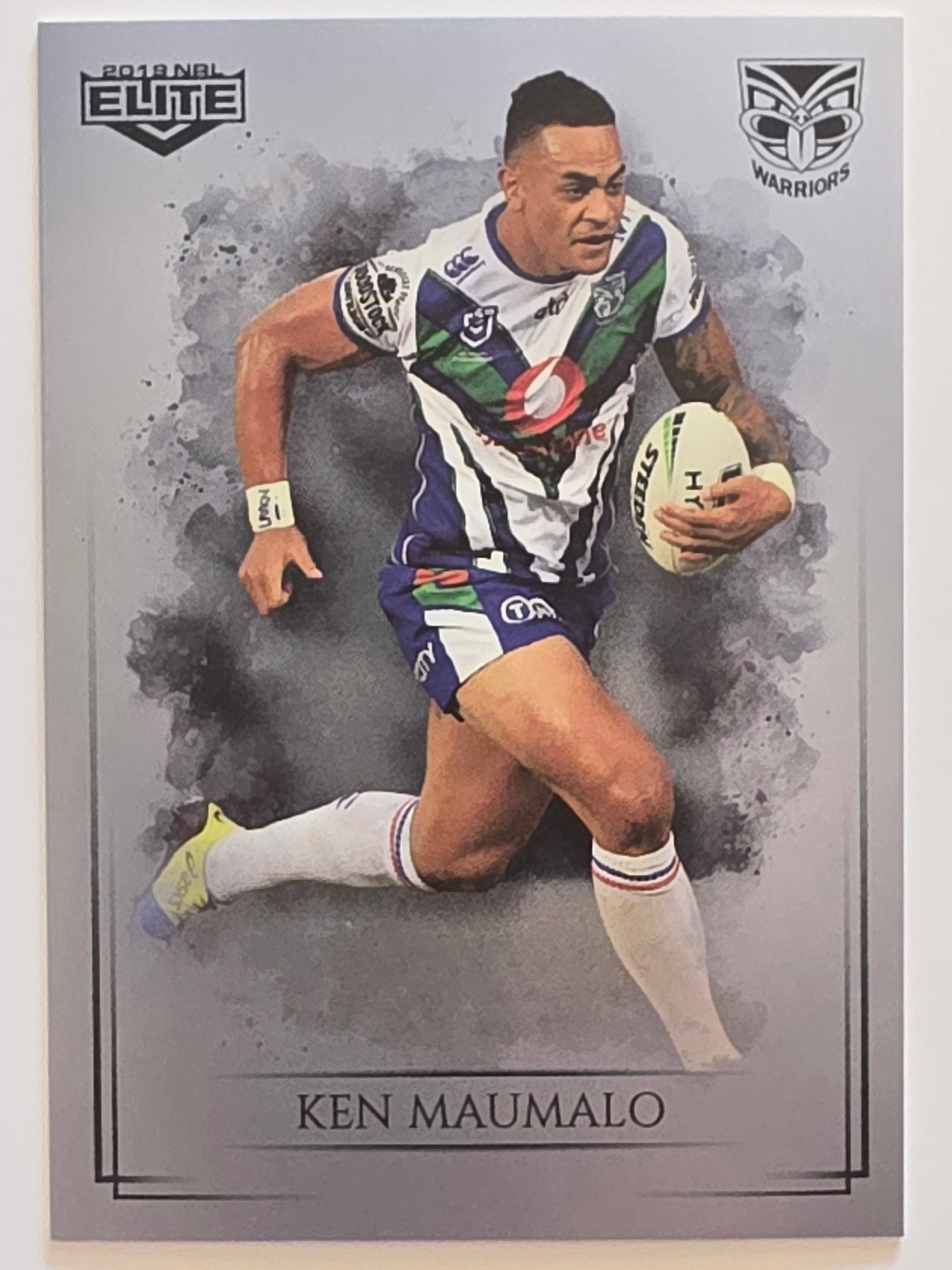 NRL 2019 Elite Silver Parallel #133 Ken Maumalo New Zealand Warriors