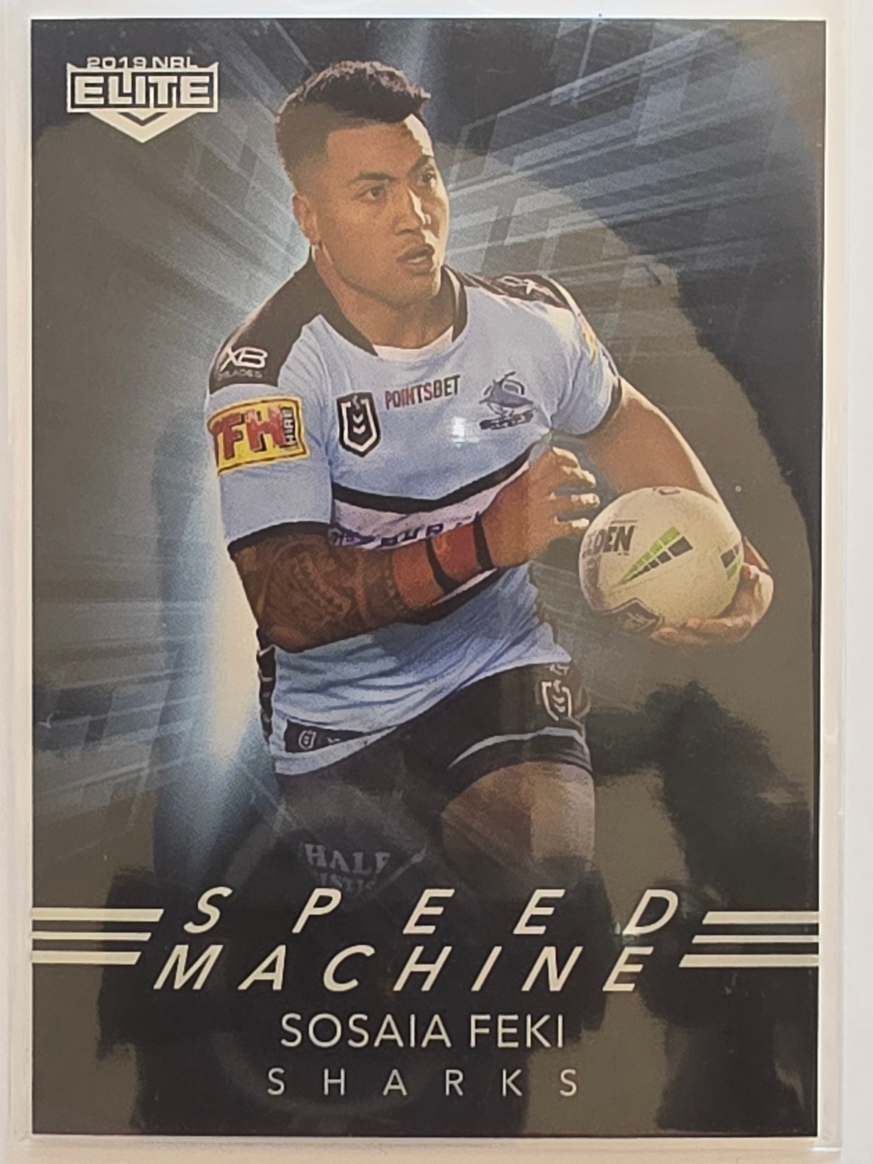 NRL 2019 Elite Speed Machine #SM07 Sosaia Feki Cronulla Sharks