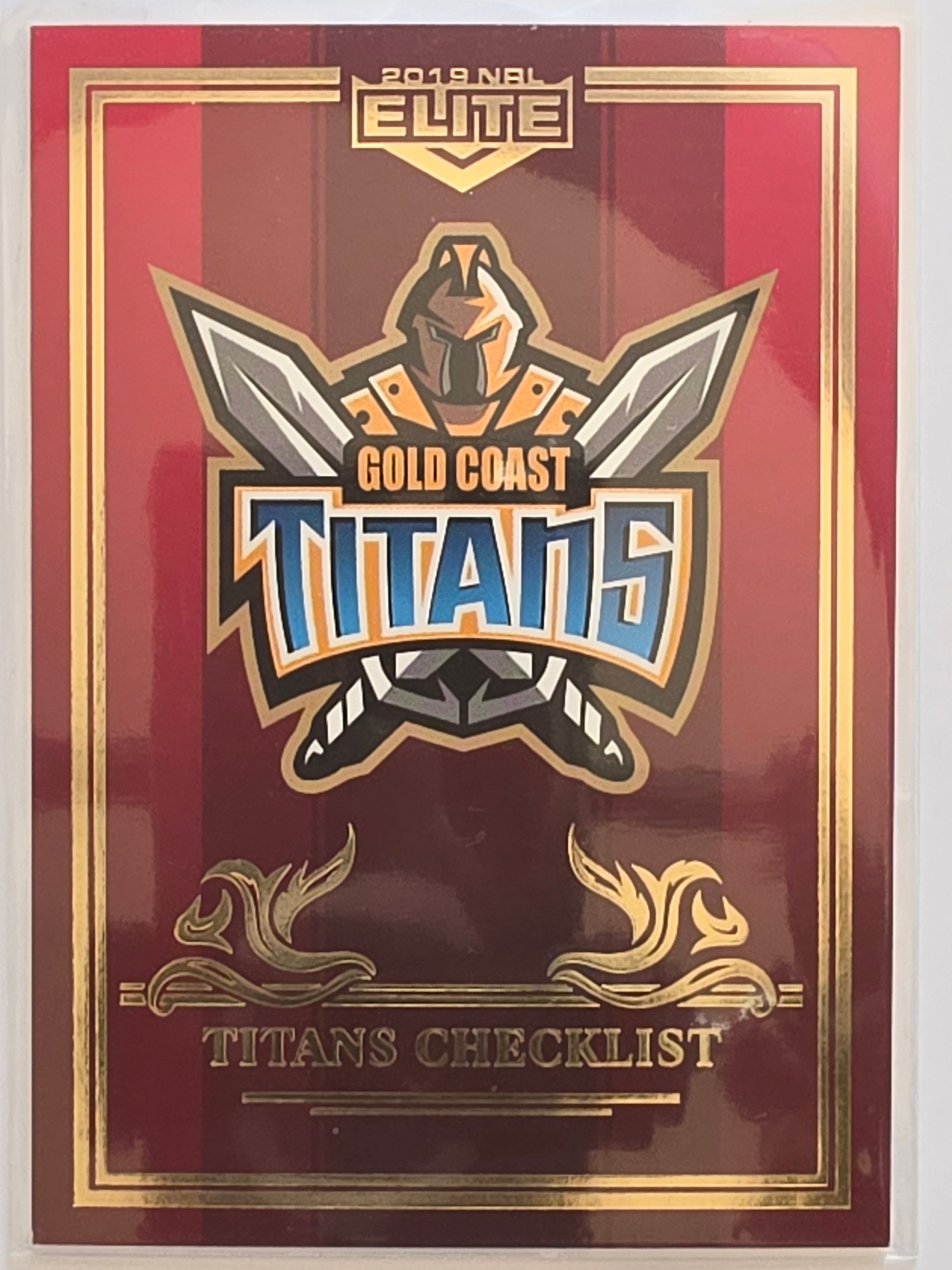NRL 2019 Elite Ruby Mojo #MR037 Titans Checklist #09/40