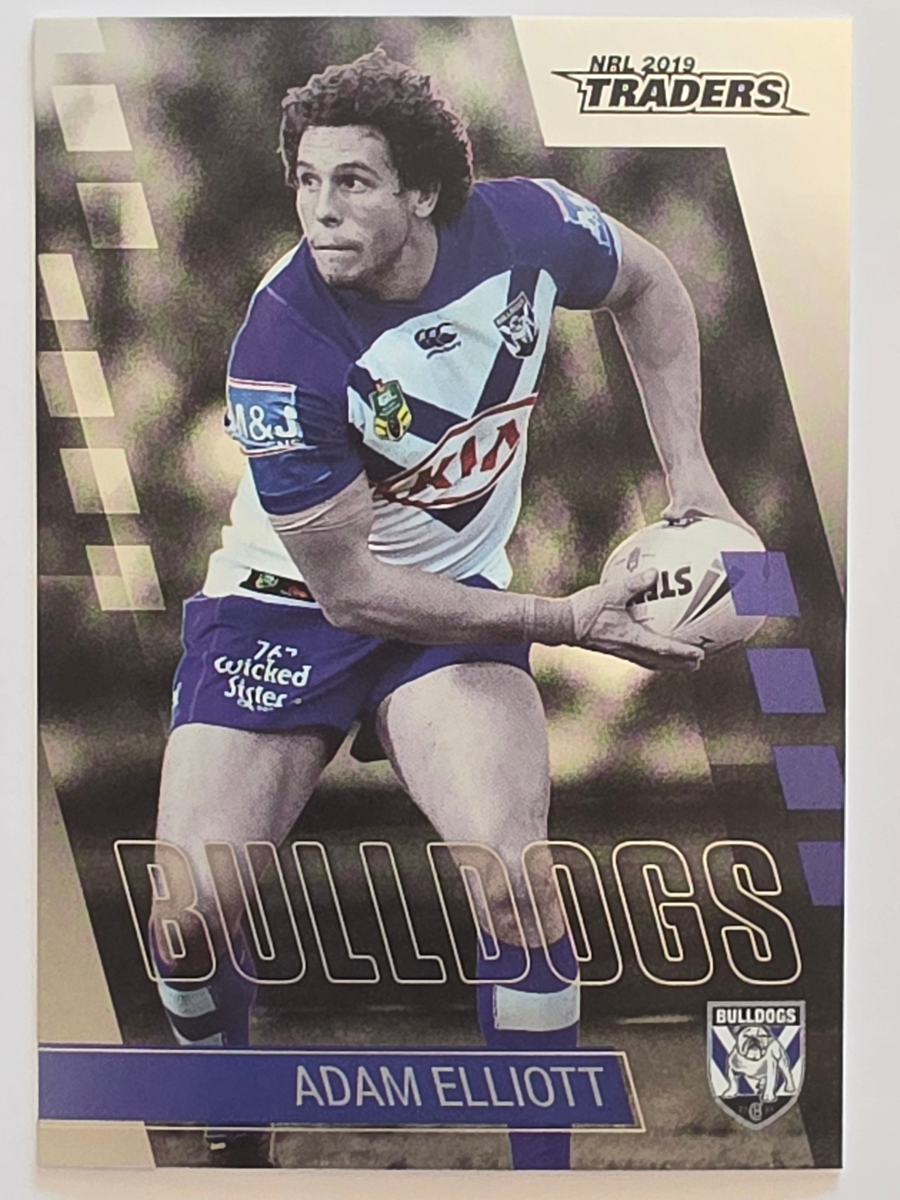 NRL 2019 Traders Silver Parallel #PS022 Adam Elliott Canterbury Bankstown Bulldogs