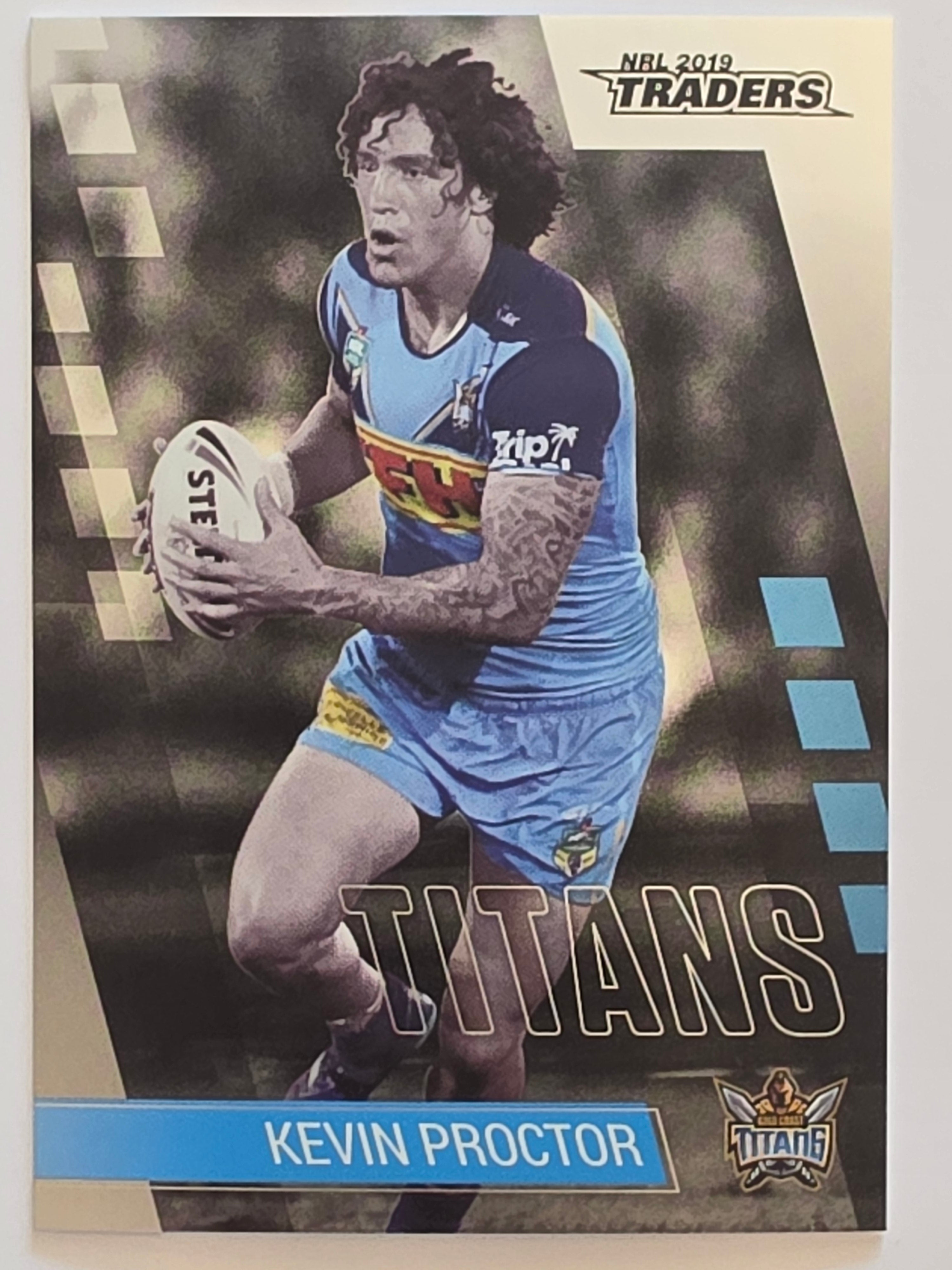 NRL 2019 Traders Silver Parallel #PS047 Kevin Proctor Gold Coast Titans