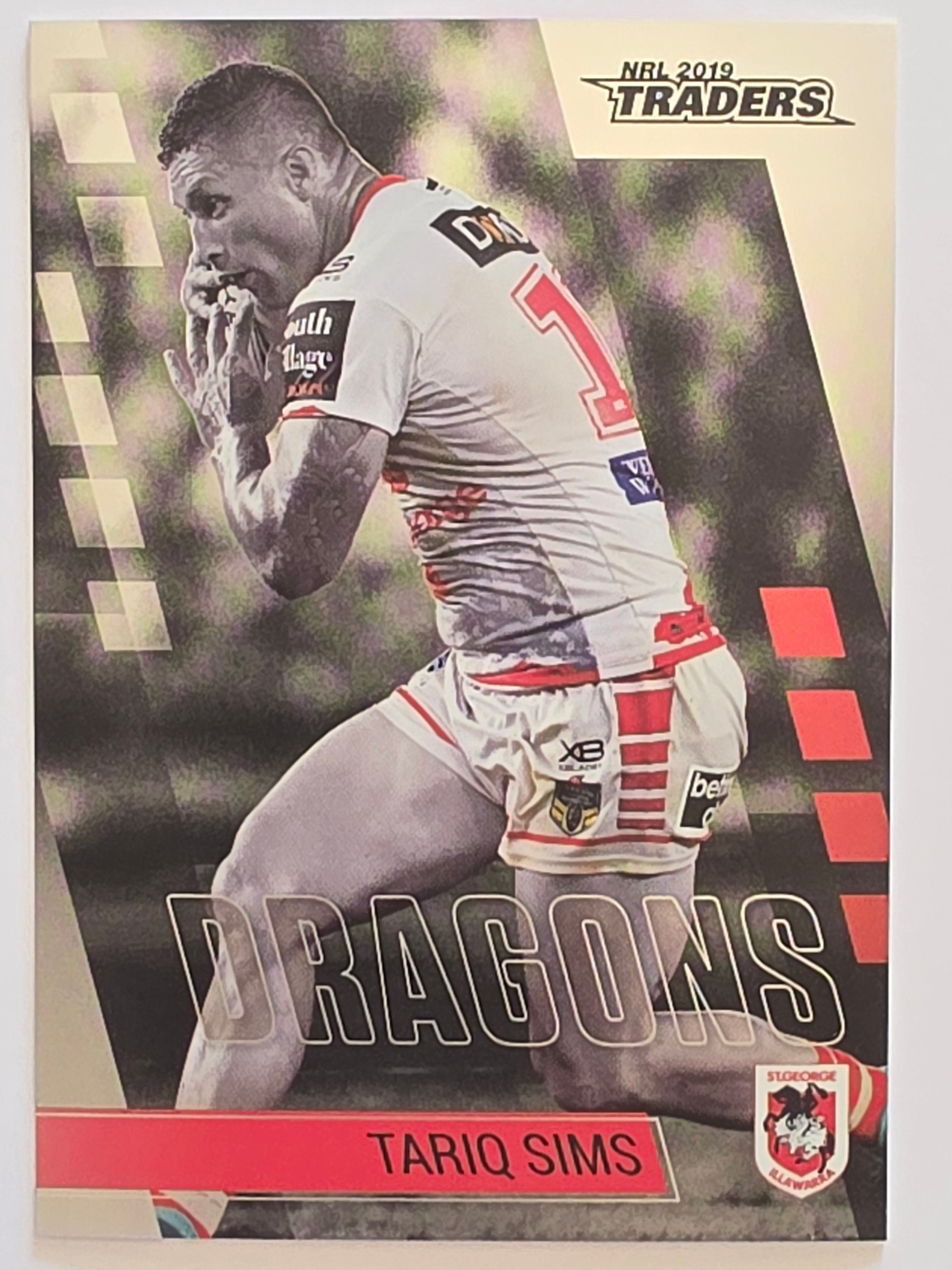 NRL 2019 Traders Silver Parallel #PS128 Tariq Sims St George Dragons