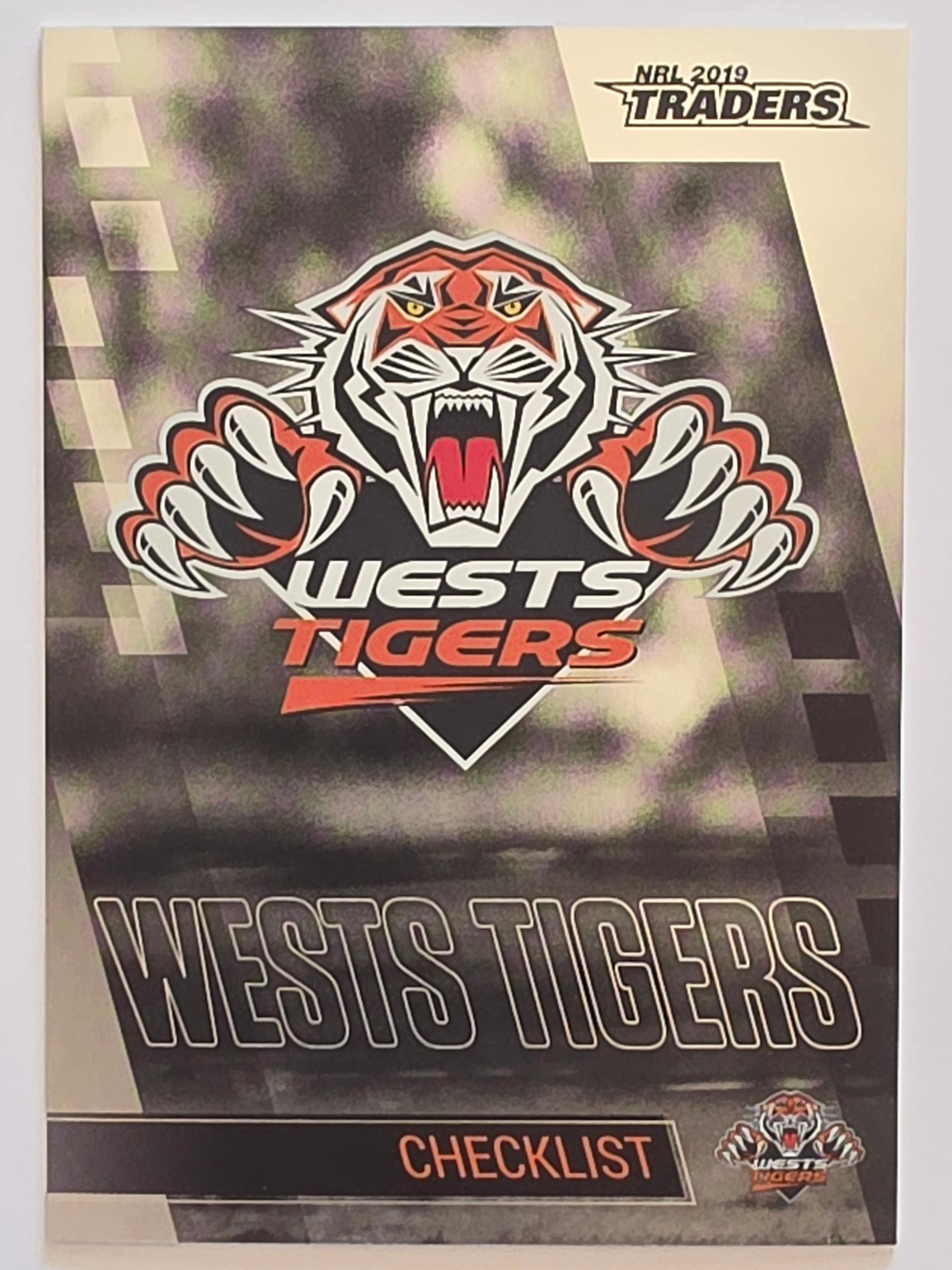 NRL 2019 Traders Silver Parallel #PS151 Wests Tigers Checklist