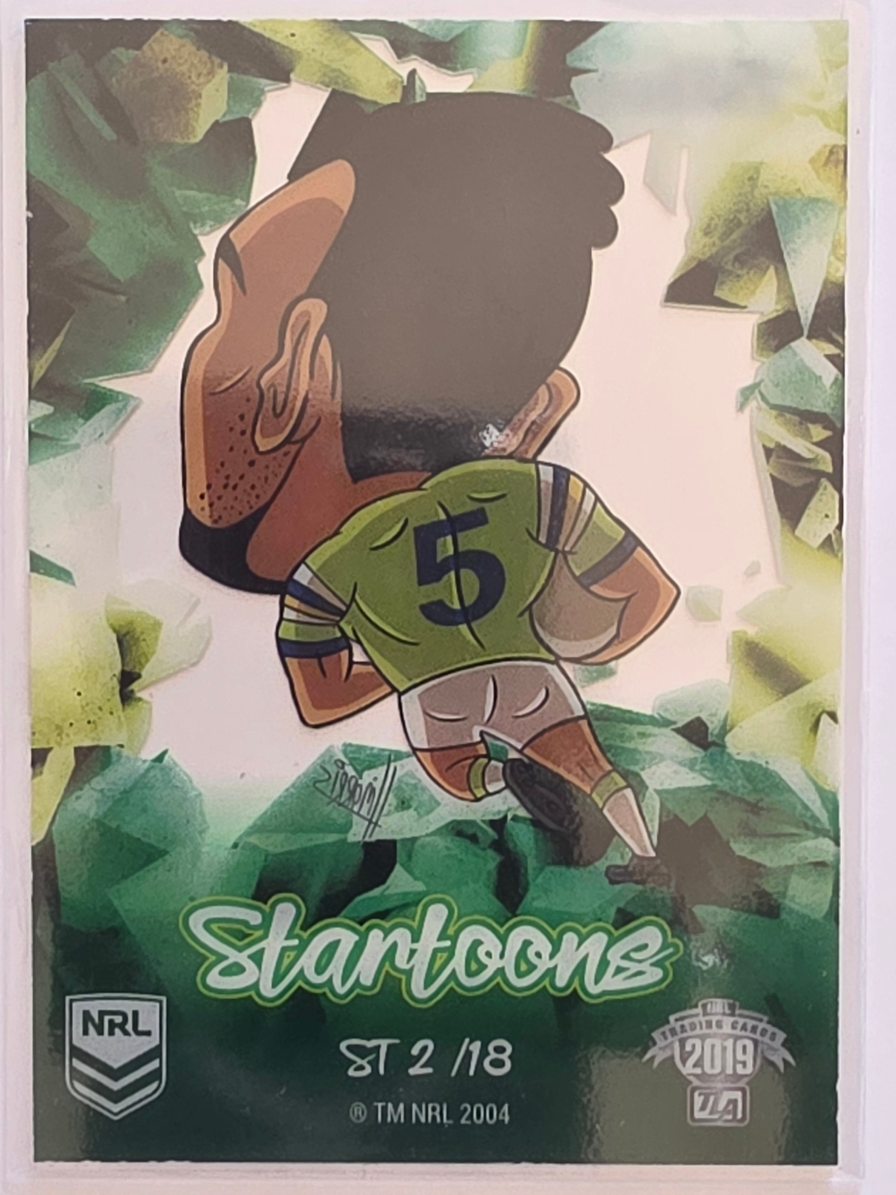 NRL 2019 Traders Startoons #ST02 Jordan Rapana Canberra Raiders