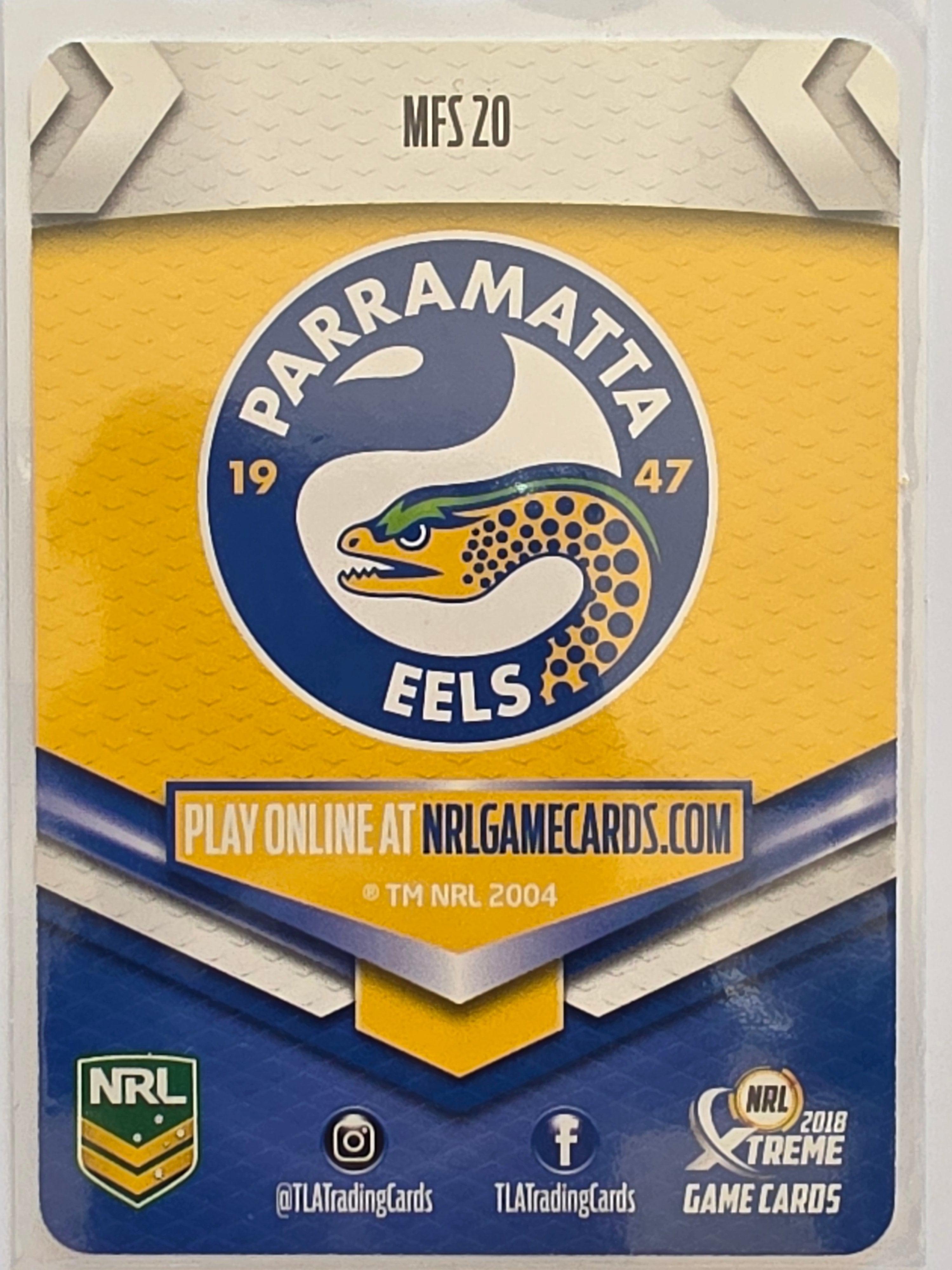 NRL 2018 Xtreme Mini Footy Stars #MFS20 Mitchell Moses Parramatta Eels
