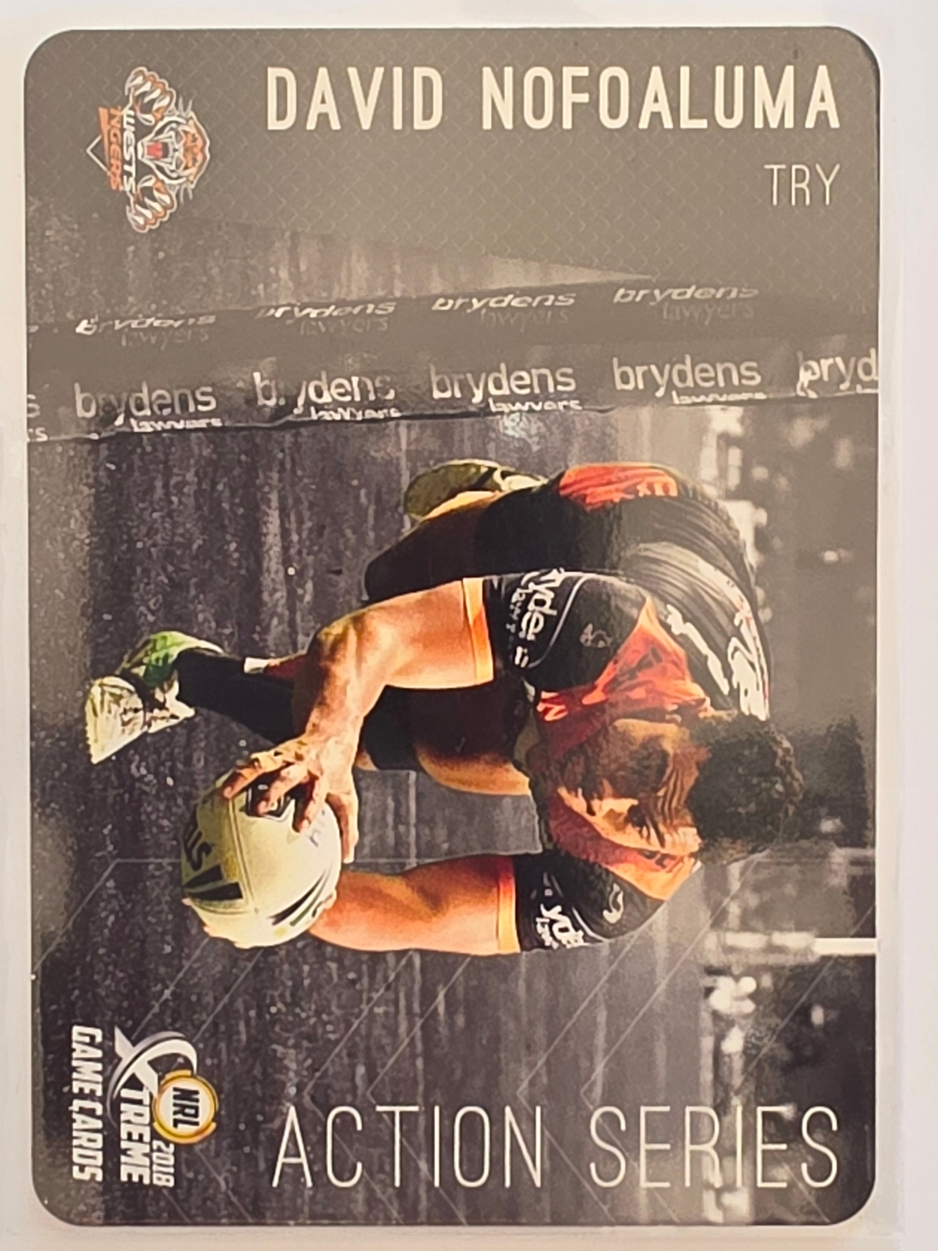 NRL 2018 Xtreme Action Series #AS16 David Nofoaluma Wests Tigers