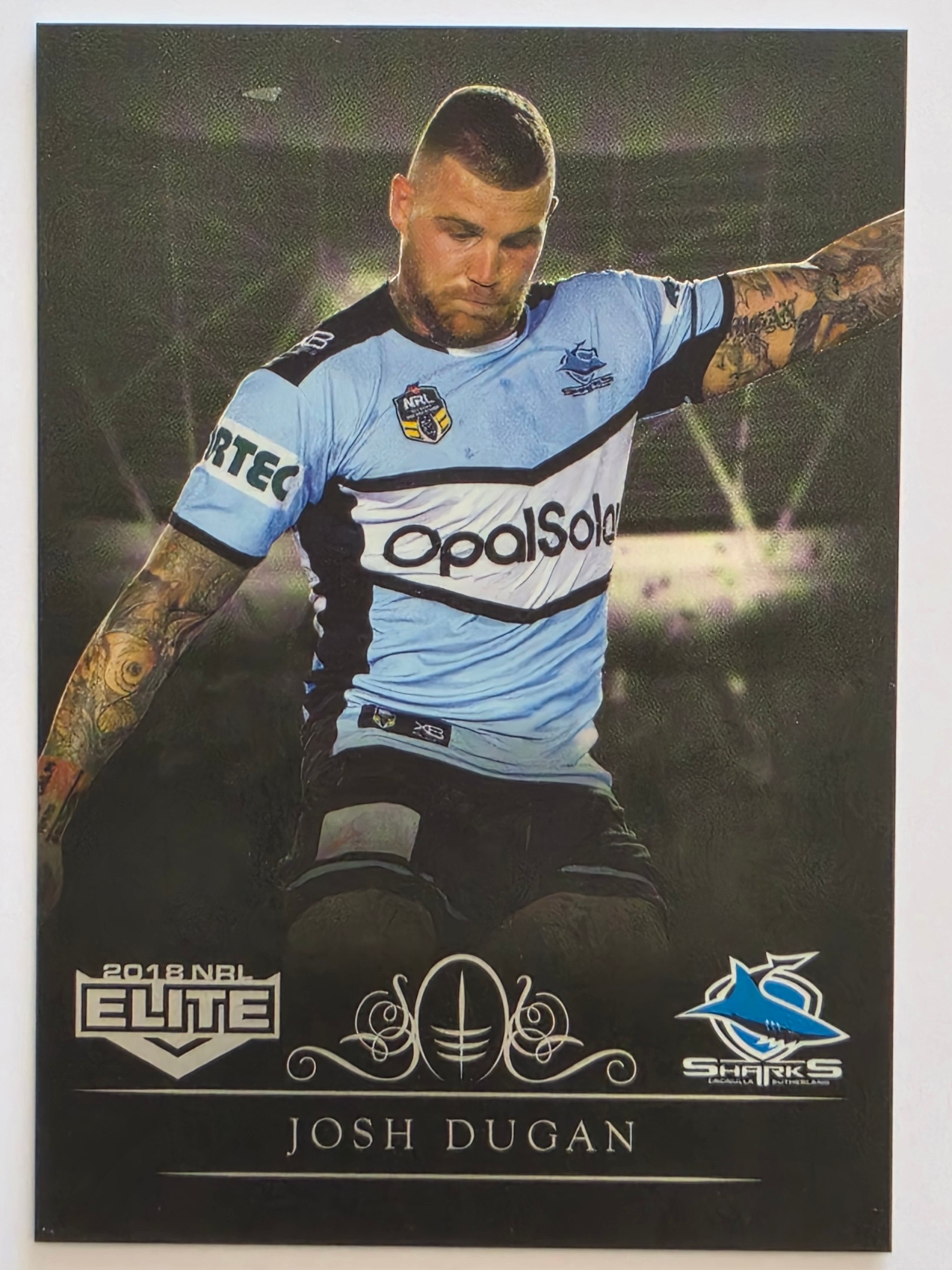 NRL 2018 Elite Silver Parallel #SS033 Josh Dugan Cronulla Sutherland Sharks