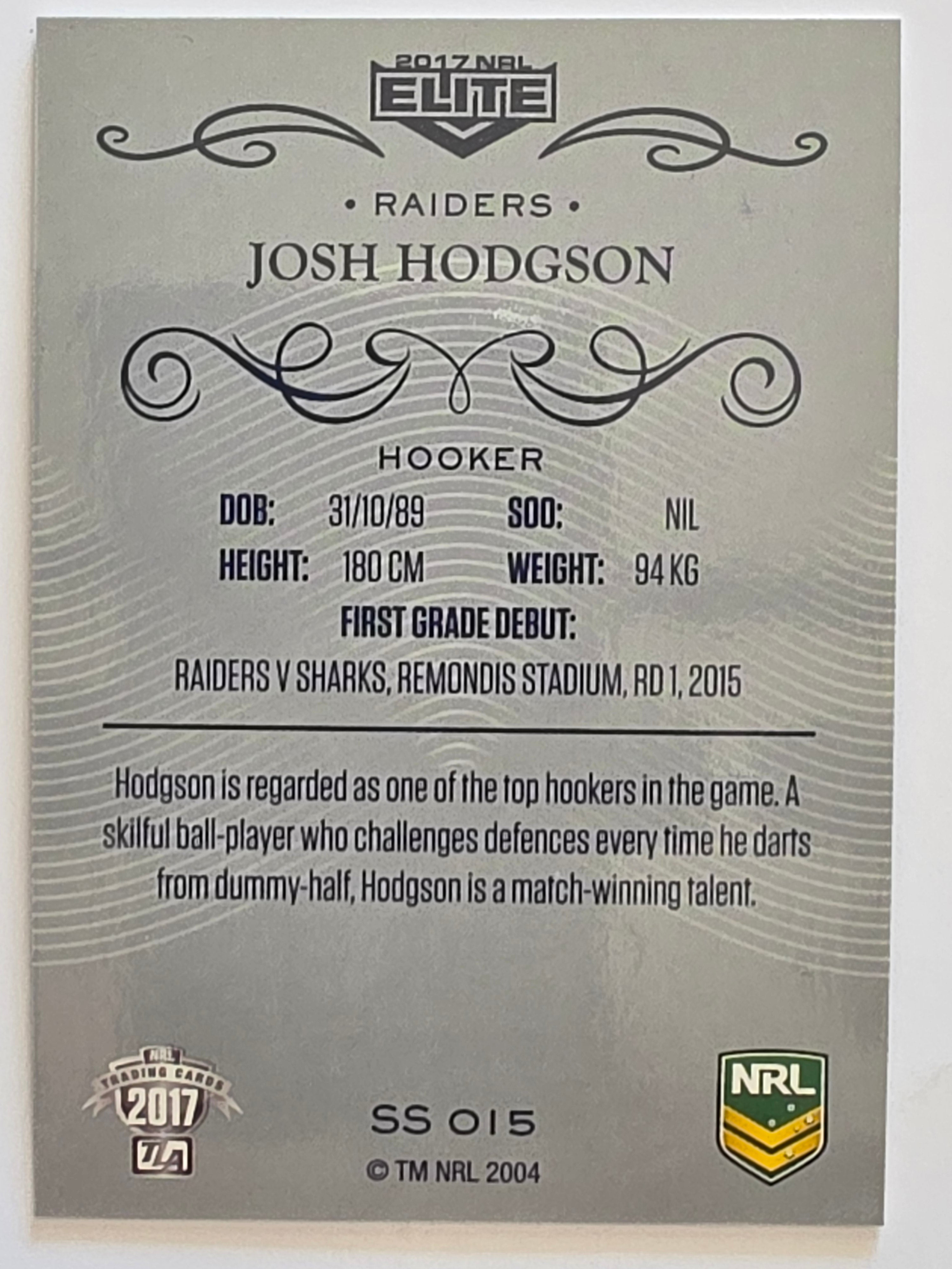 NRL 2017 Elite | Silver Special #SS015 Josh Hodgson Canberra Raiders