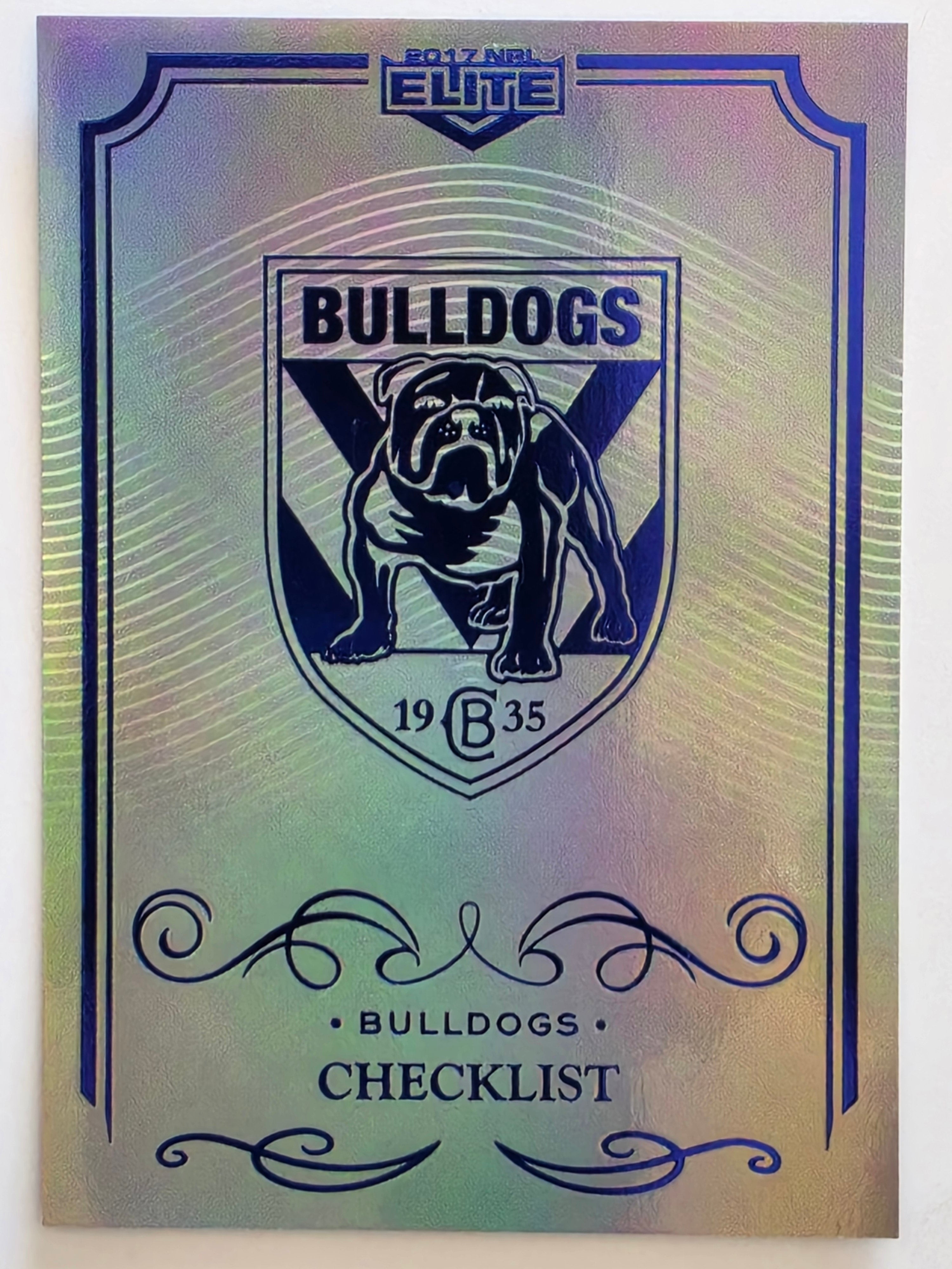 NRL 2017 Elite | Silver Special #SS021 Canterbury Bankstown Bulldogs Checklist