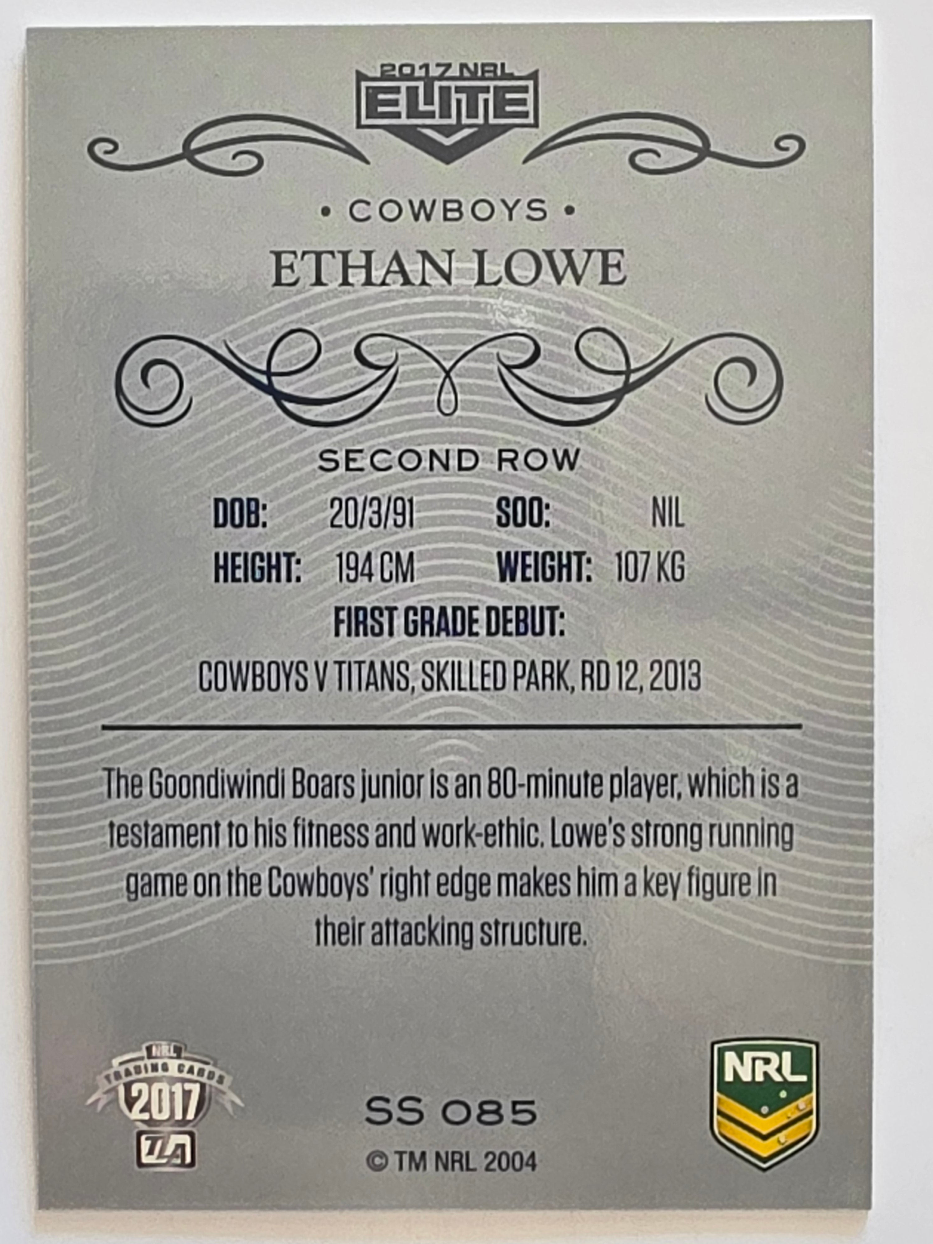 NRL 2017 Elite | Silver Special #SS085 Ethan Lowe North Queensland Cowboys