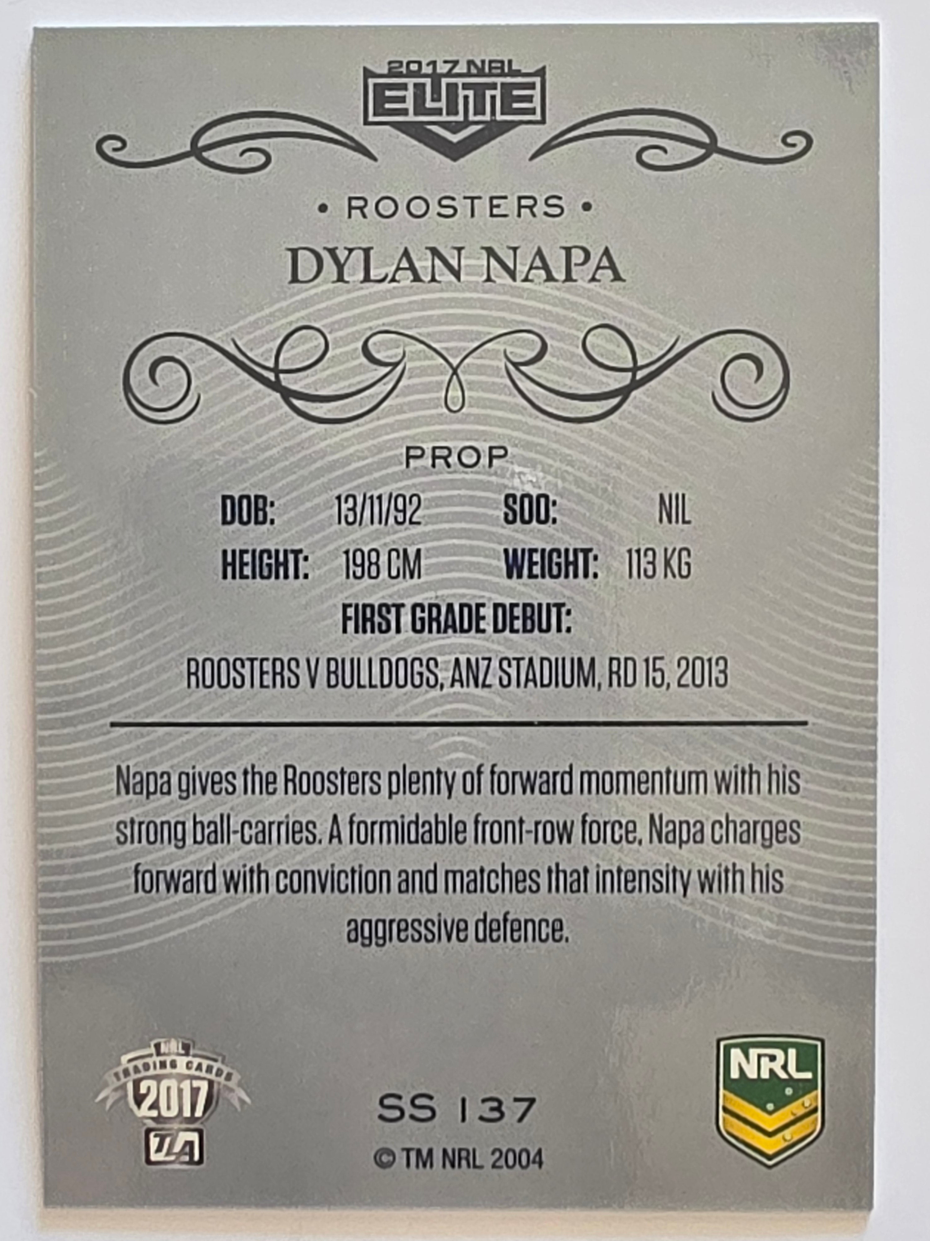 NRL 2017 Elite | Silver Special #SS137 Dylan Napa Sydney Roosters