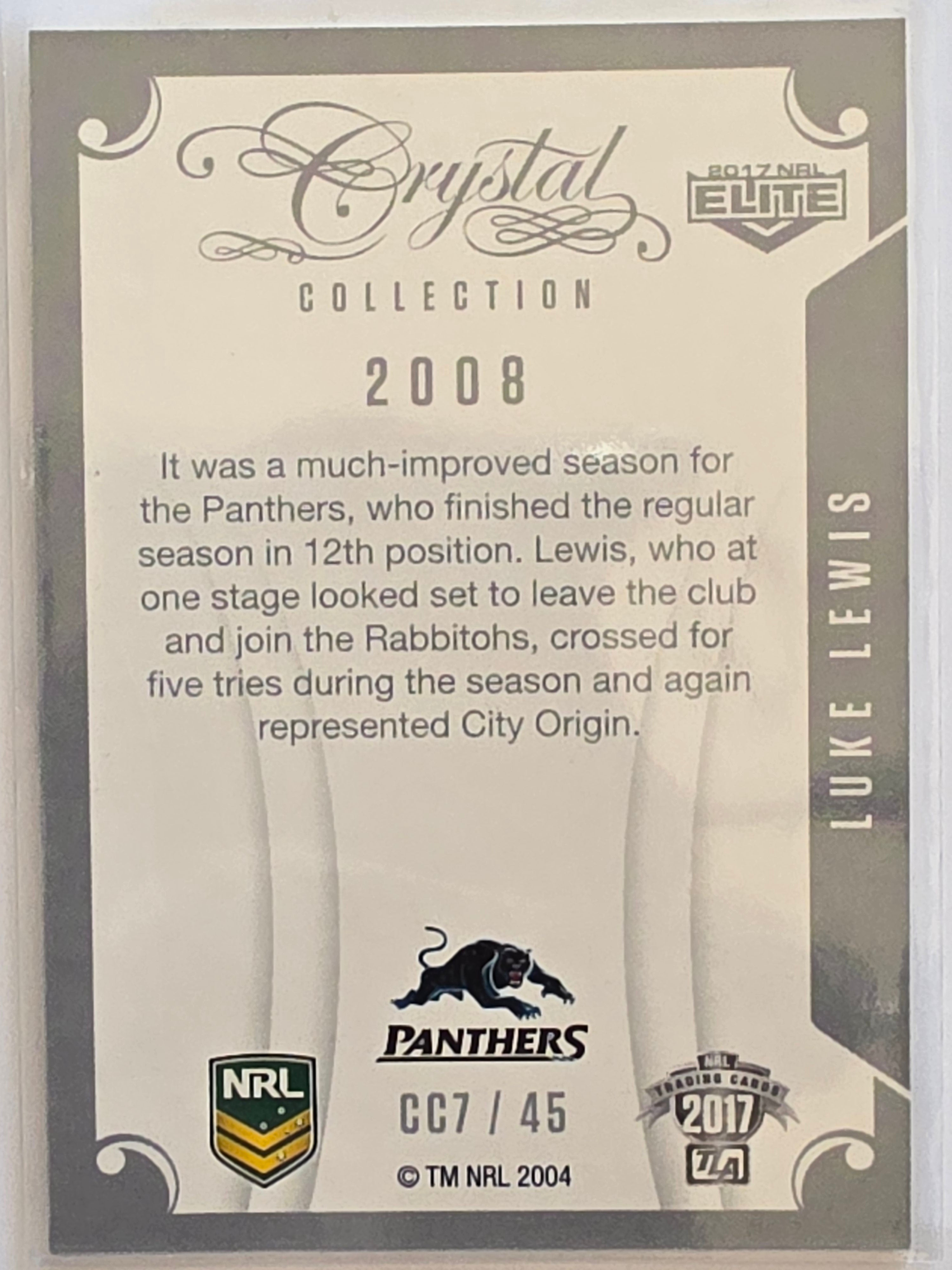 NRL 2017 Elite |Crystal Collection #CC7 Luke Lewis Penrith Panthers