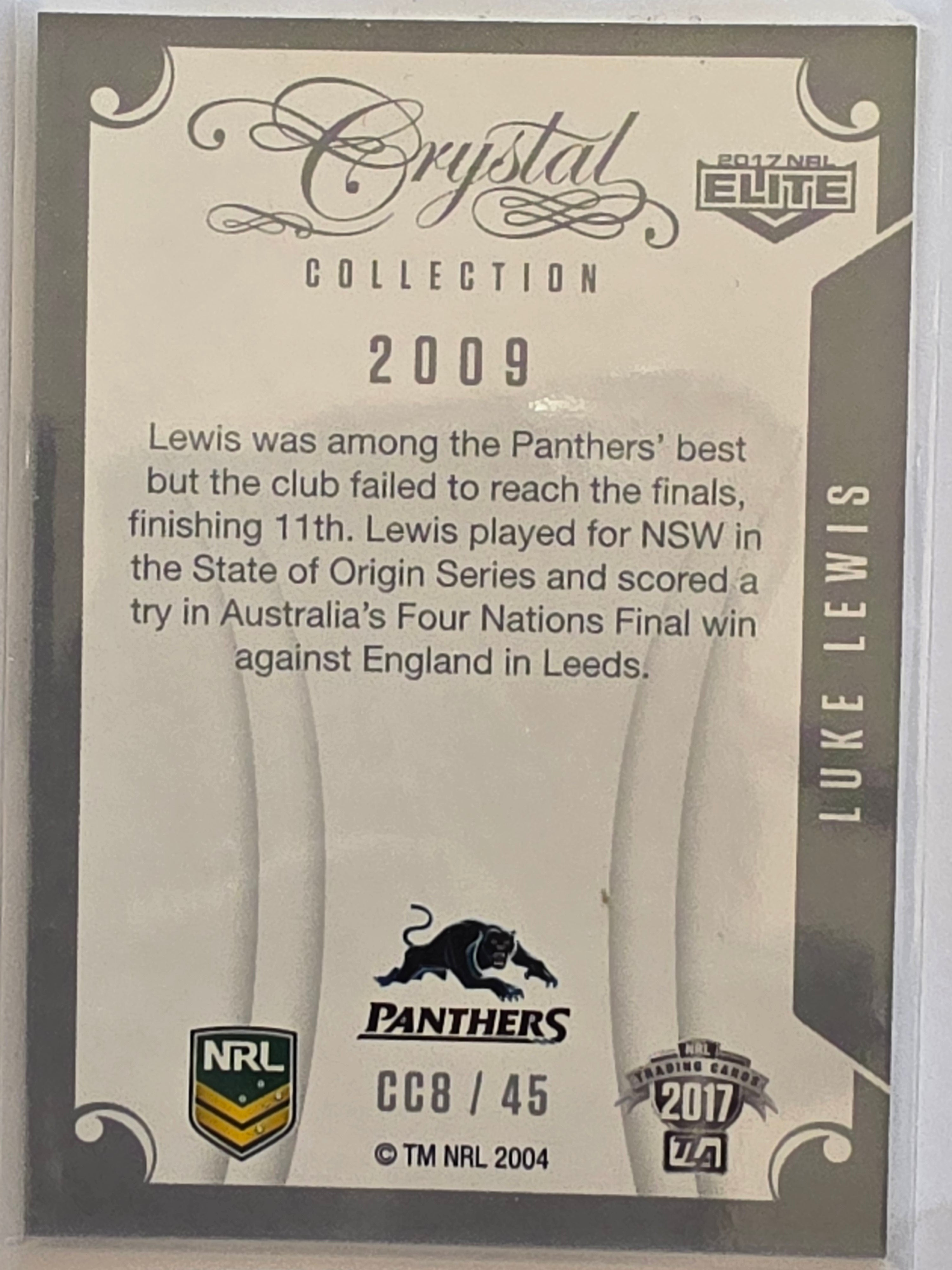 NRL 2017 Elite |Crystal Collection #CC8 Luke Lewis Penrith Panthers