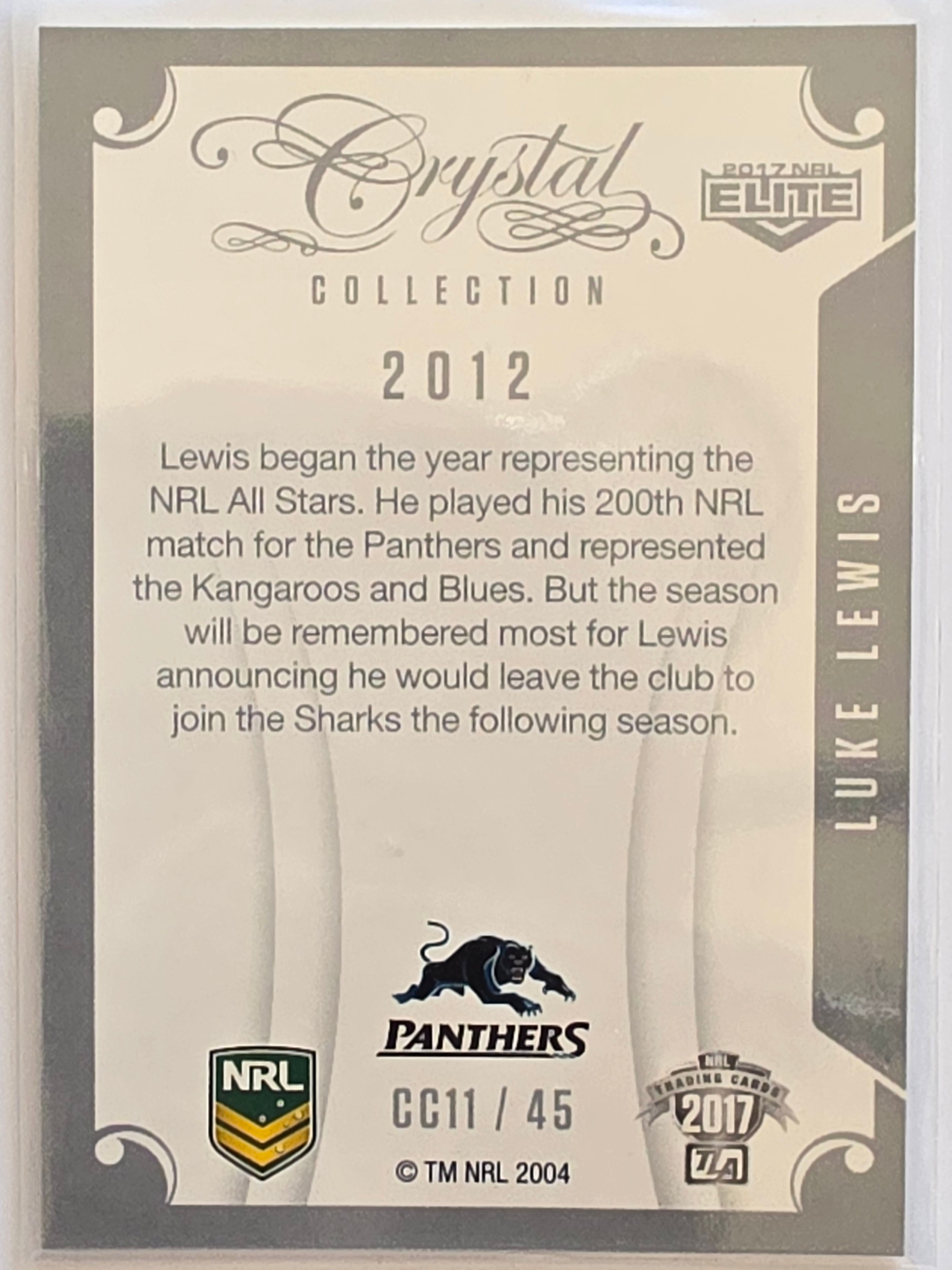 NRL 2017 Elite |Crystal Collection #CC11 Luke Lewis Penrith Panthers