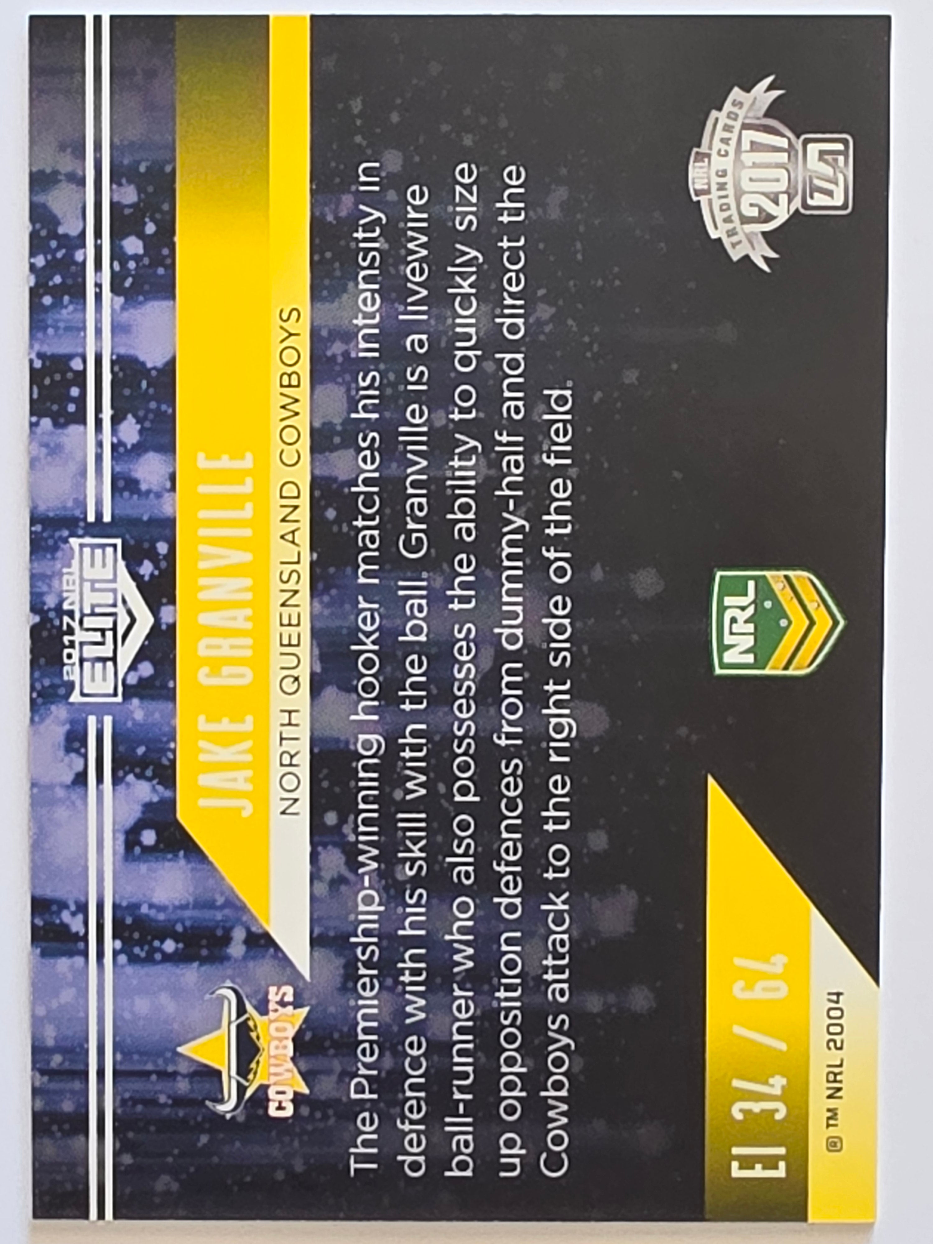 NRL 2017 Elite |Elite Impact #EI34 Jake Granville North Queensland Cowboys