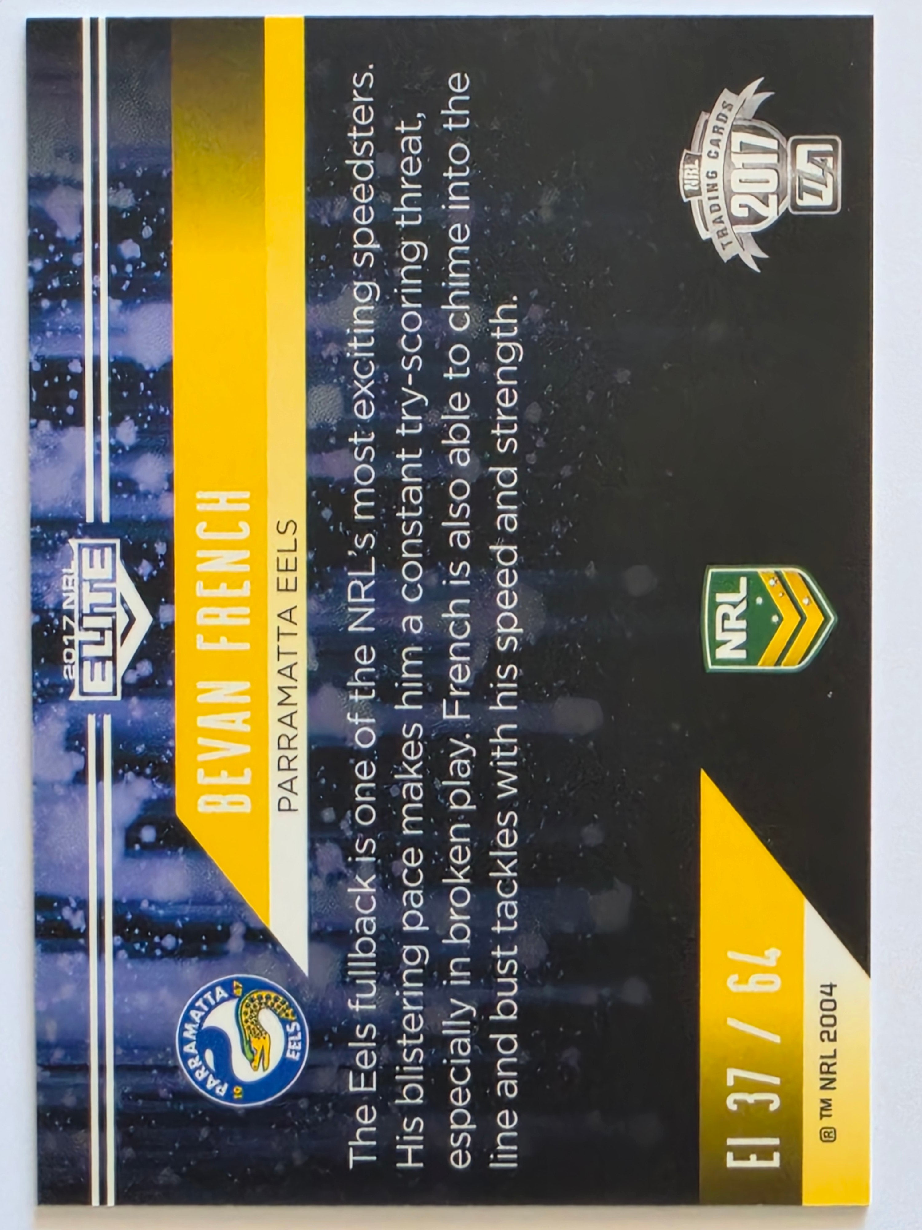 NRL 2017 Elite |Elite Impact #EI37 Bevan French Parramatta Eels