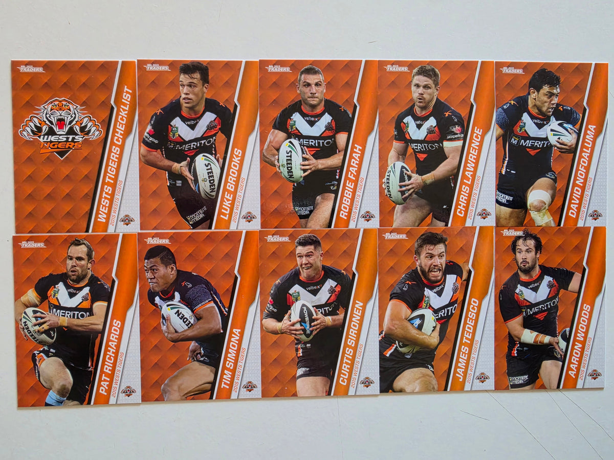 NRL 2015 Traders | Wests Tigers Base Team Set