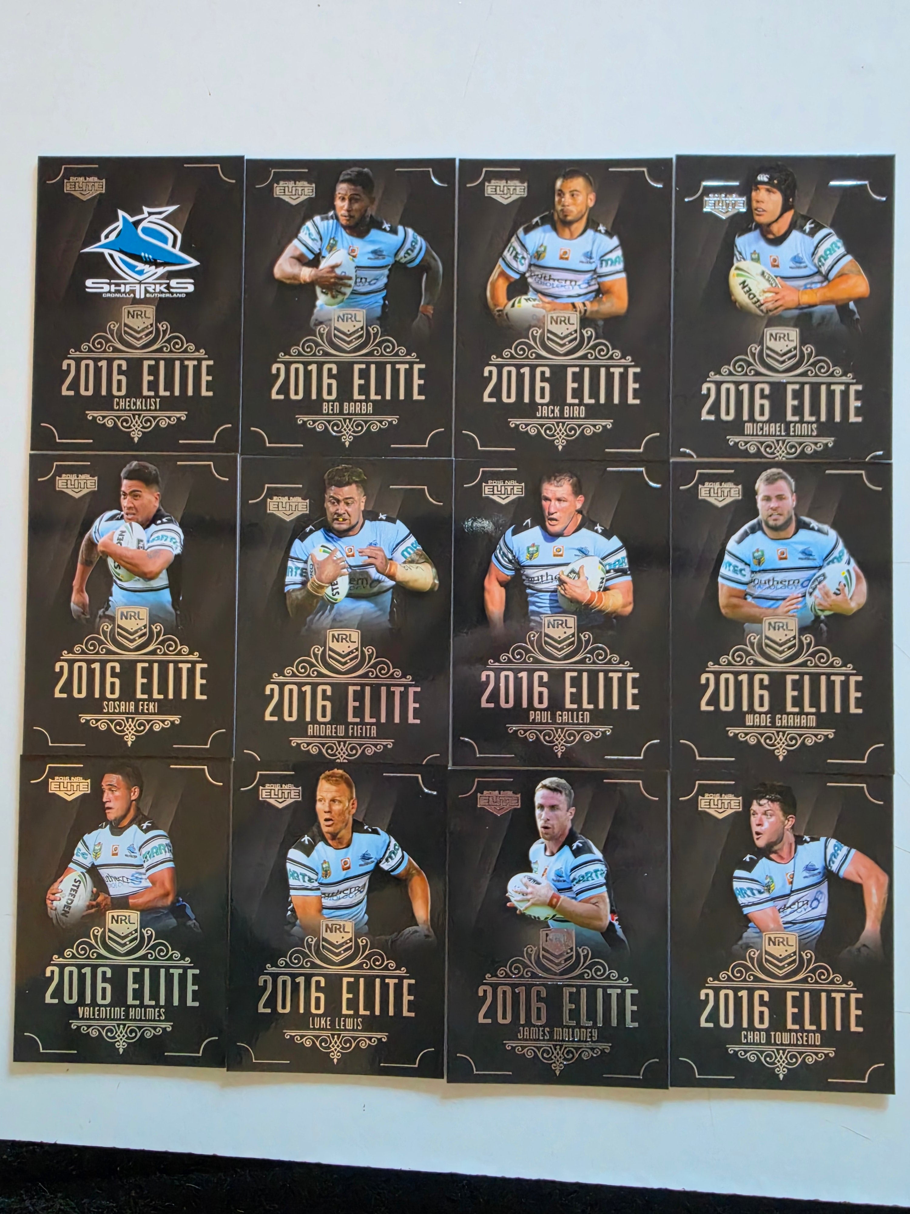 NRL 2016 Elite | Cronulla Sutherland Sharks Base Team Set