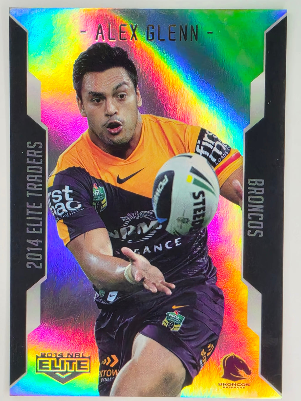 NRL 2014 Elite | Silver Parallel #P5 | Alex Glenn | Brisbane Broncos