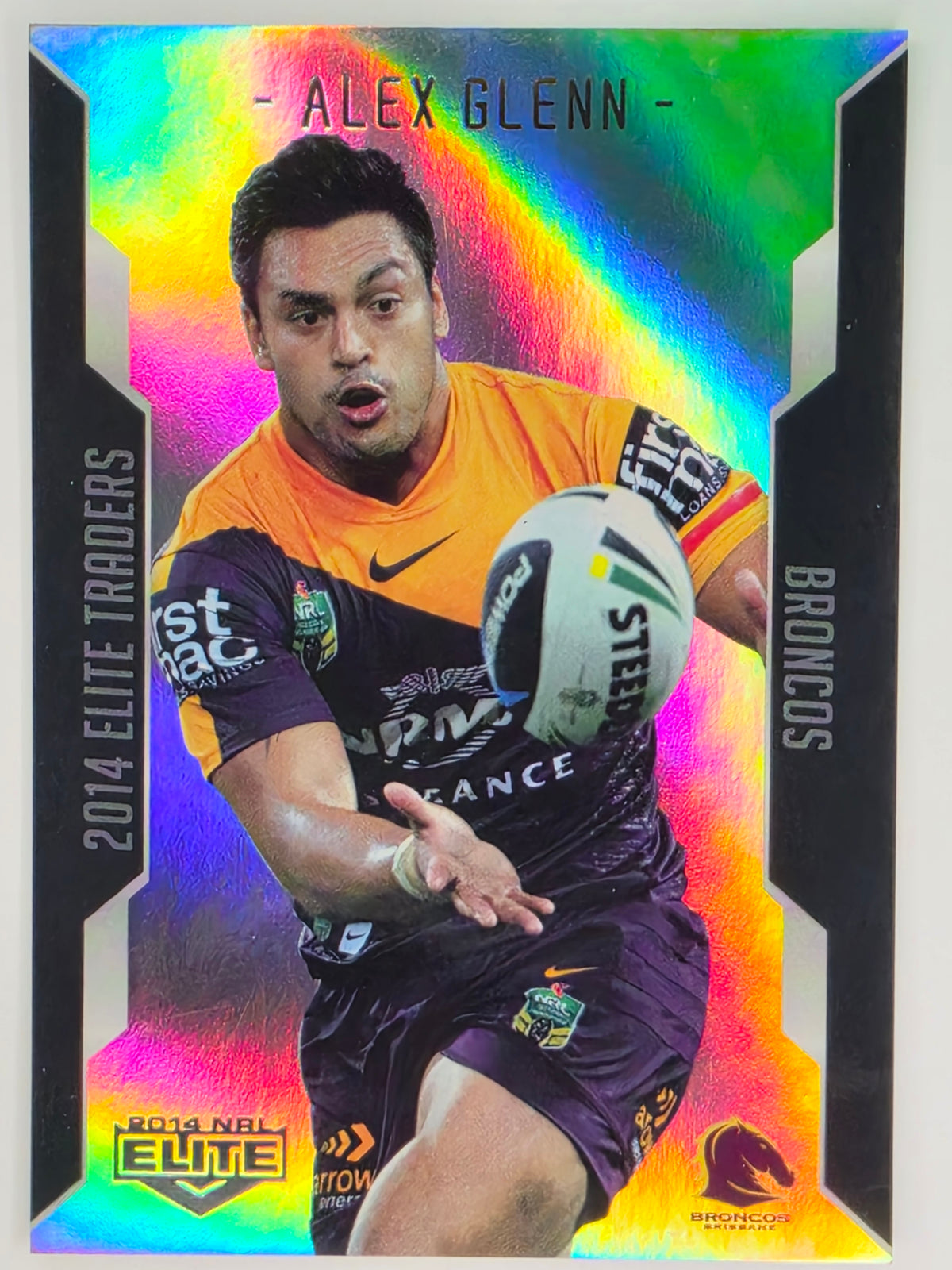 NRL 2014 Elite | Silver Parallel #P5 | Alex Glenn | Brisbane Broncos