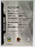 NRL 2014 Elite | Silver Parallel #P5 | Alex Glenn | Brisbane Broncos