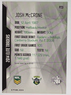 NRL 2014 Elite | Silver Parallel #P23 | Josh McCrone | Canberra Raiders