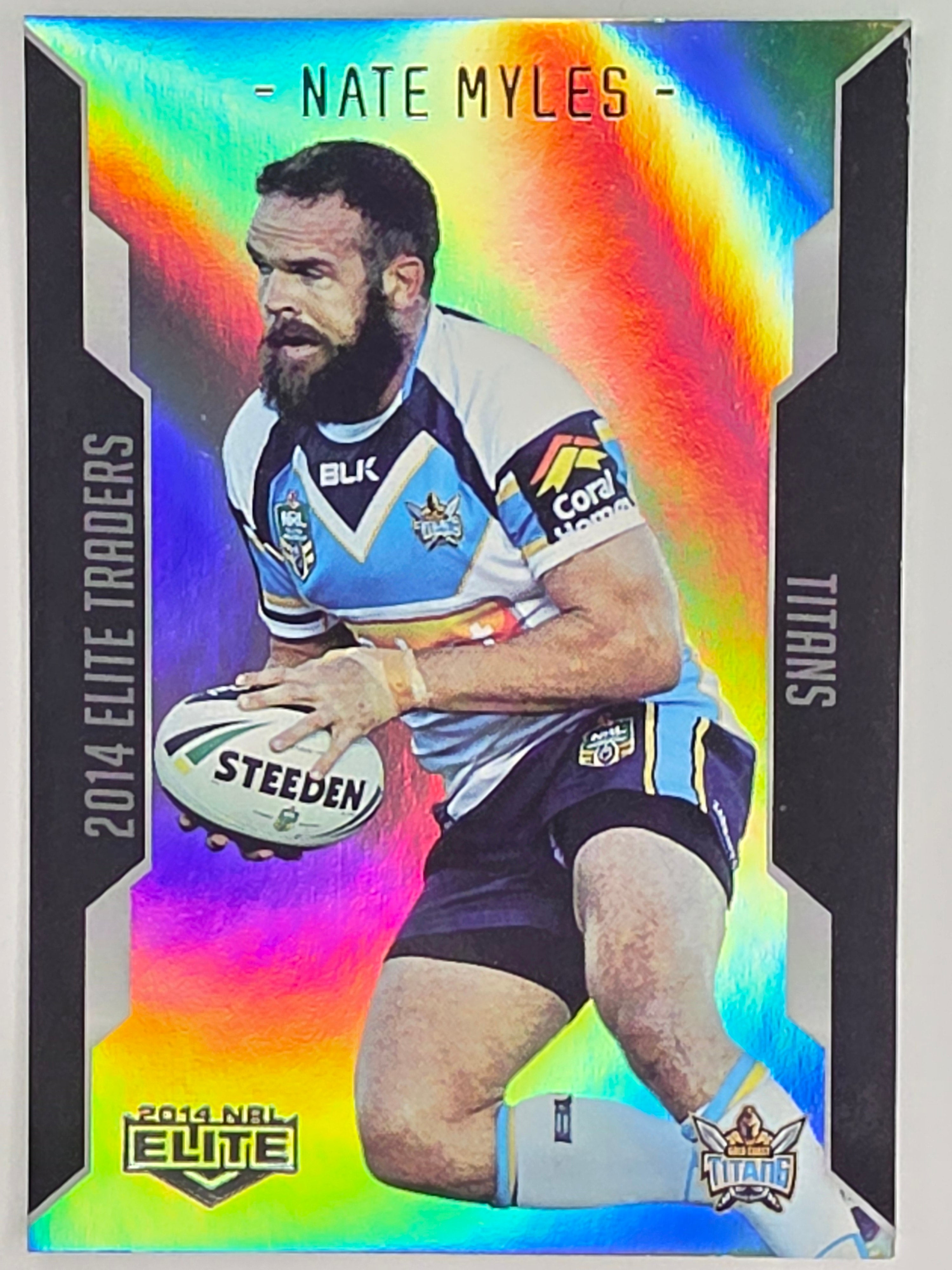 NRL 2014 Elite | Silver Parallel #P38 | Nate Myles | Gold Coast Titans