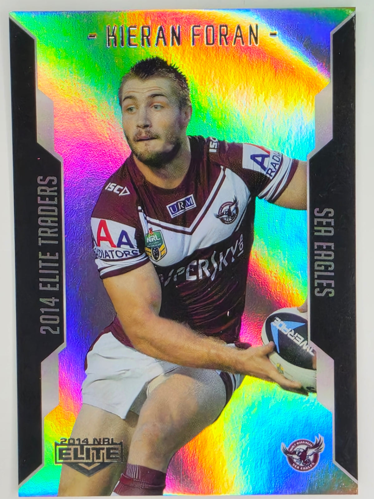 NRL 2014 Elite | Silver Parallel #P49 | Kieran Foran | Manly Warringah Sea Eagles