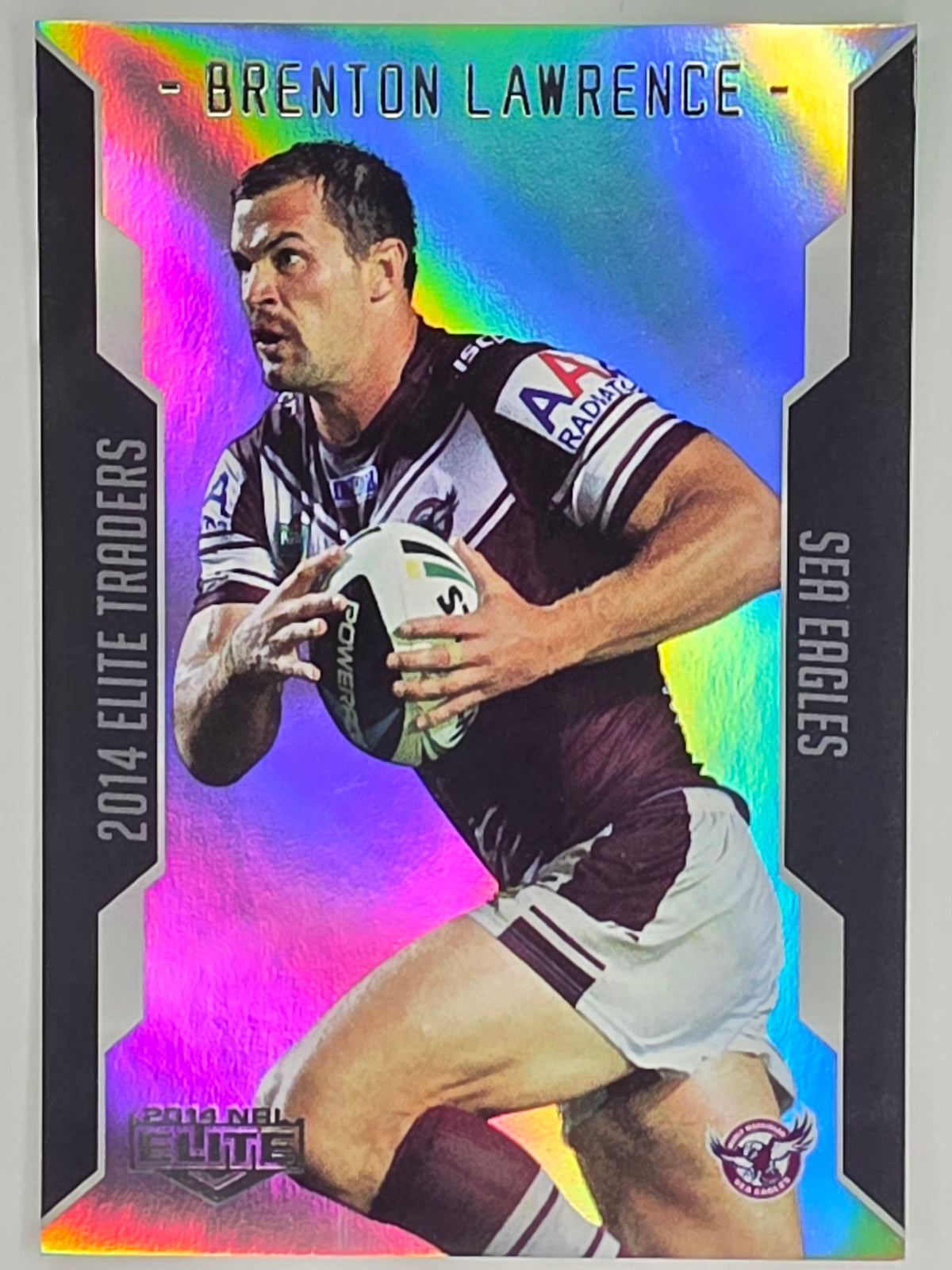NRL 2014 Elite | Silver Parallel #P50 | Brenton Lawrence | Manly Warringah Sea Eagles