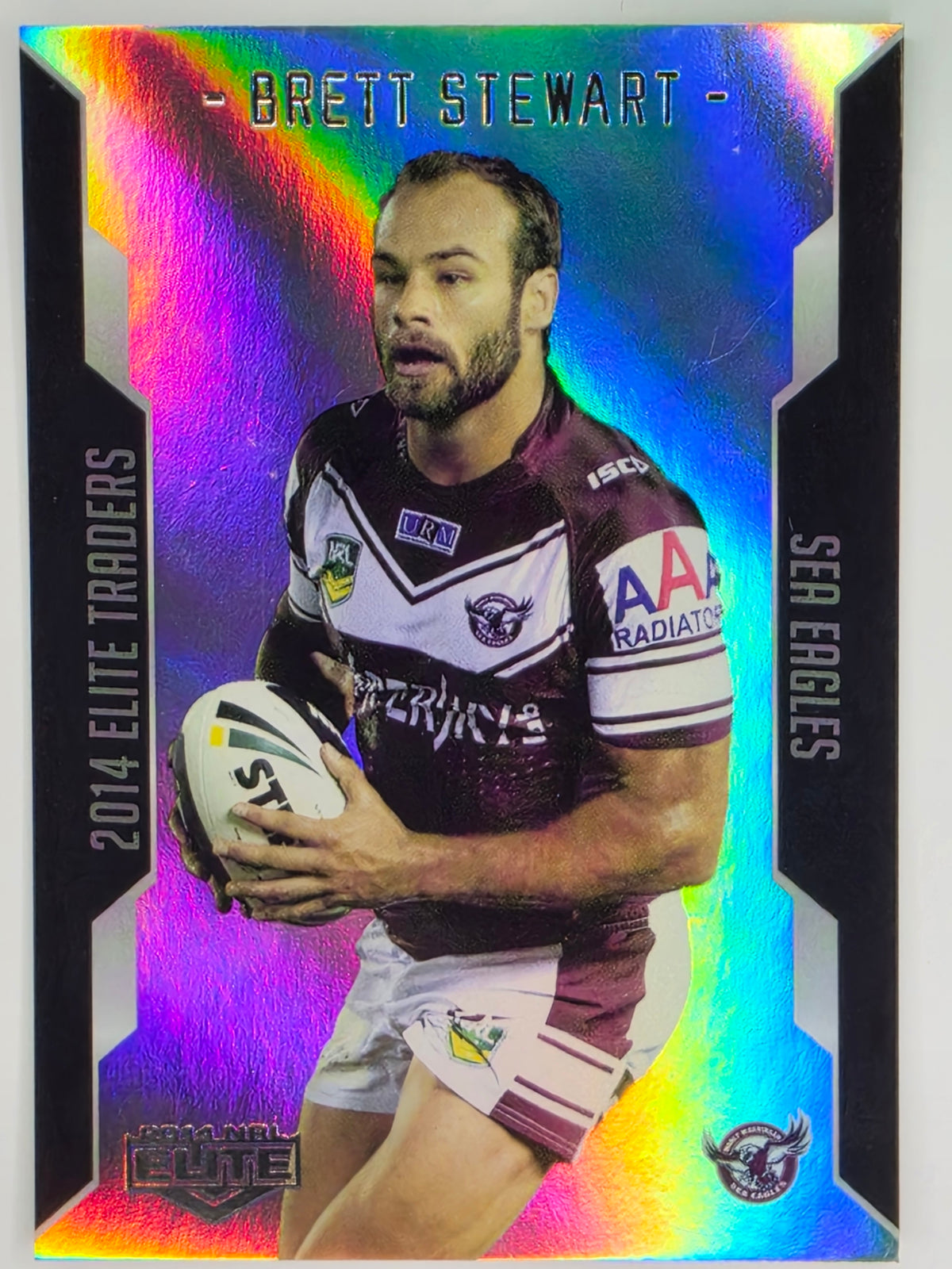 NRL 2014 Elite | Silver Parallel #P52 | Brett Stewart | Manly Warringah Sea Eagles