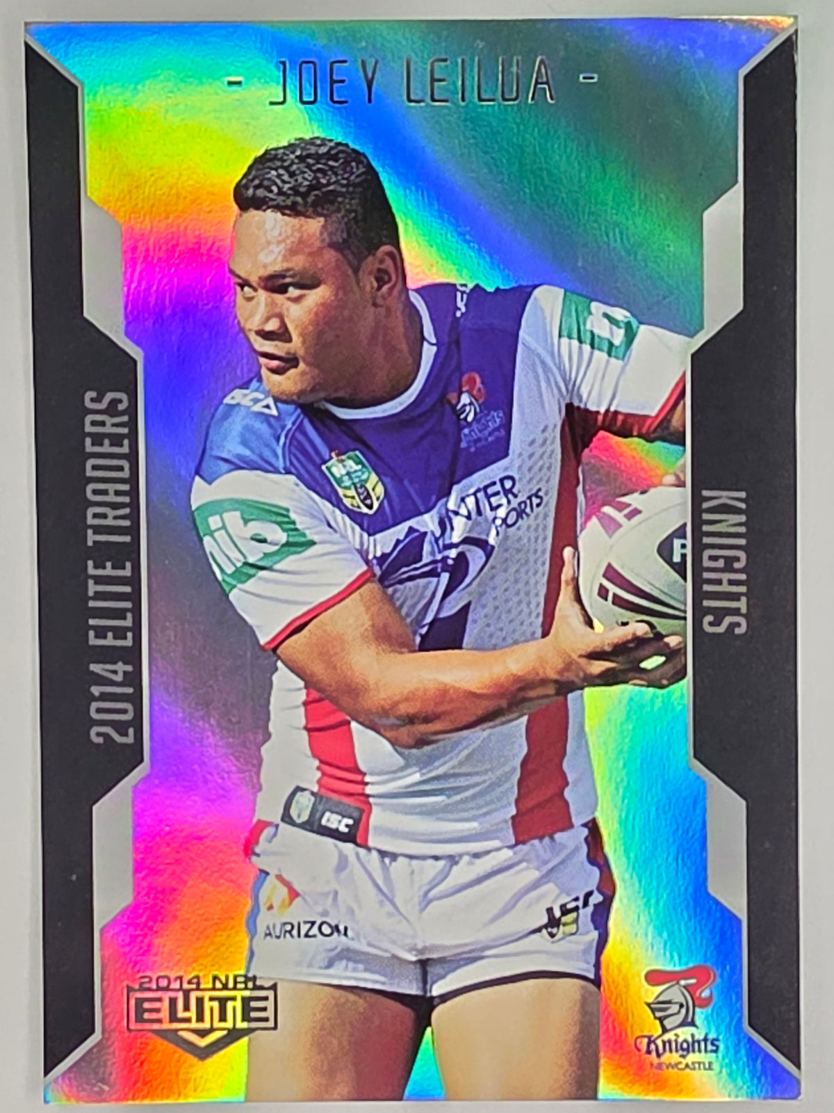 NRL 2014 Elite | Silver Parallel #P68 | Joey Leilua | Newcastle Knights