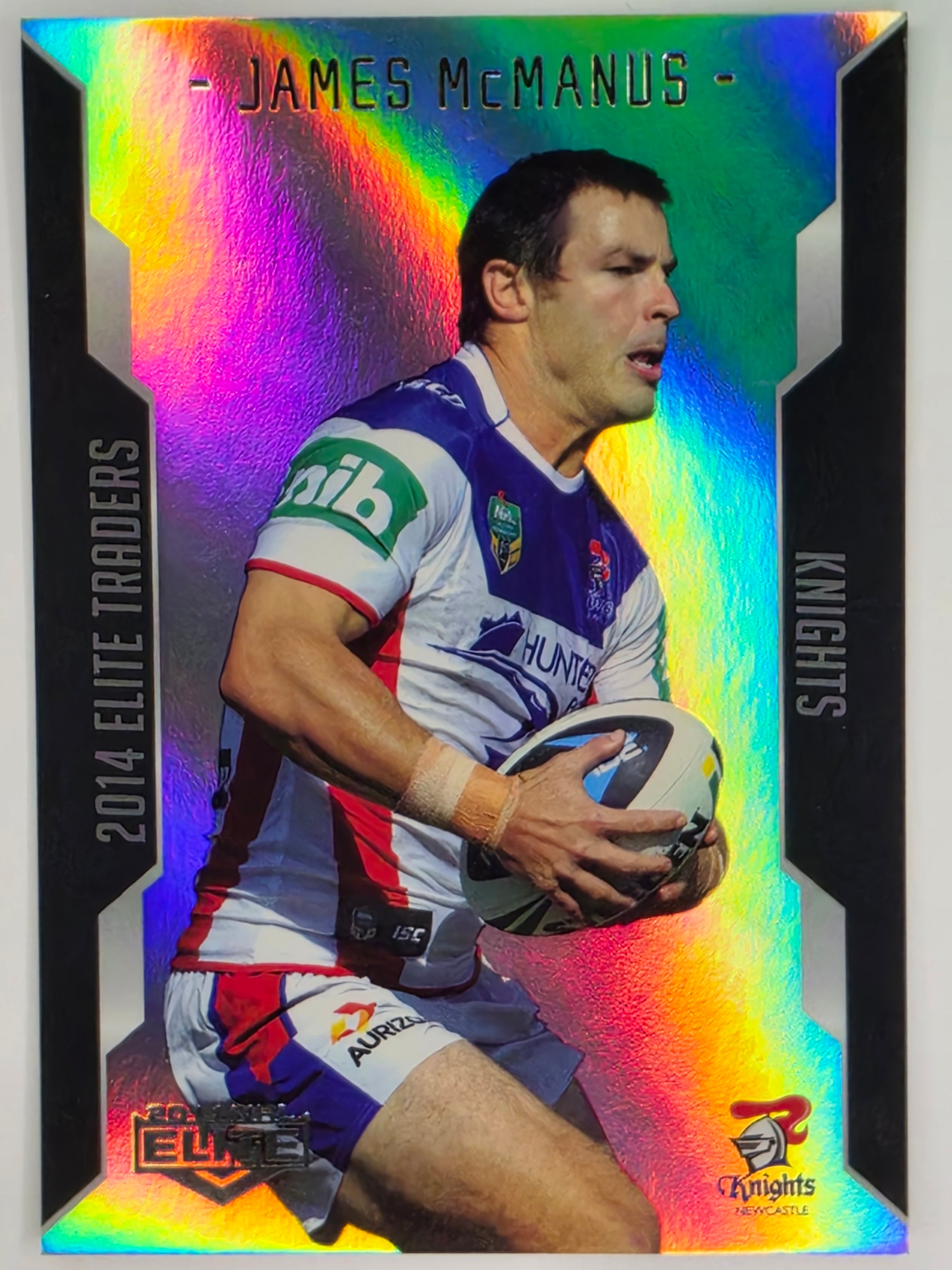 NRL 2014 Elite | Silver Parallel #P70 | James McManus | Newcastle Knights