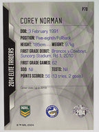 NRL 2014 Elite | Silver Parallel #P78 | Corey Norman | Parramatta Eels