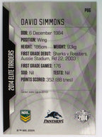NRL 2014 Elite | Silver Parallel #P86 | David Simmons | Penrith Panthers