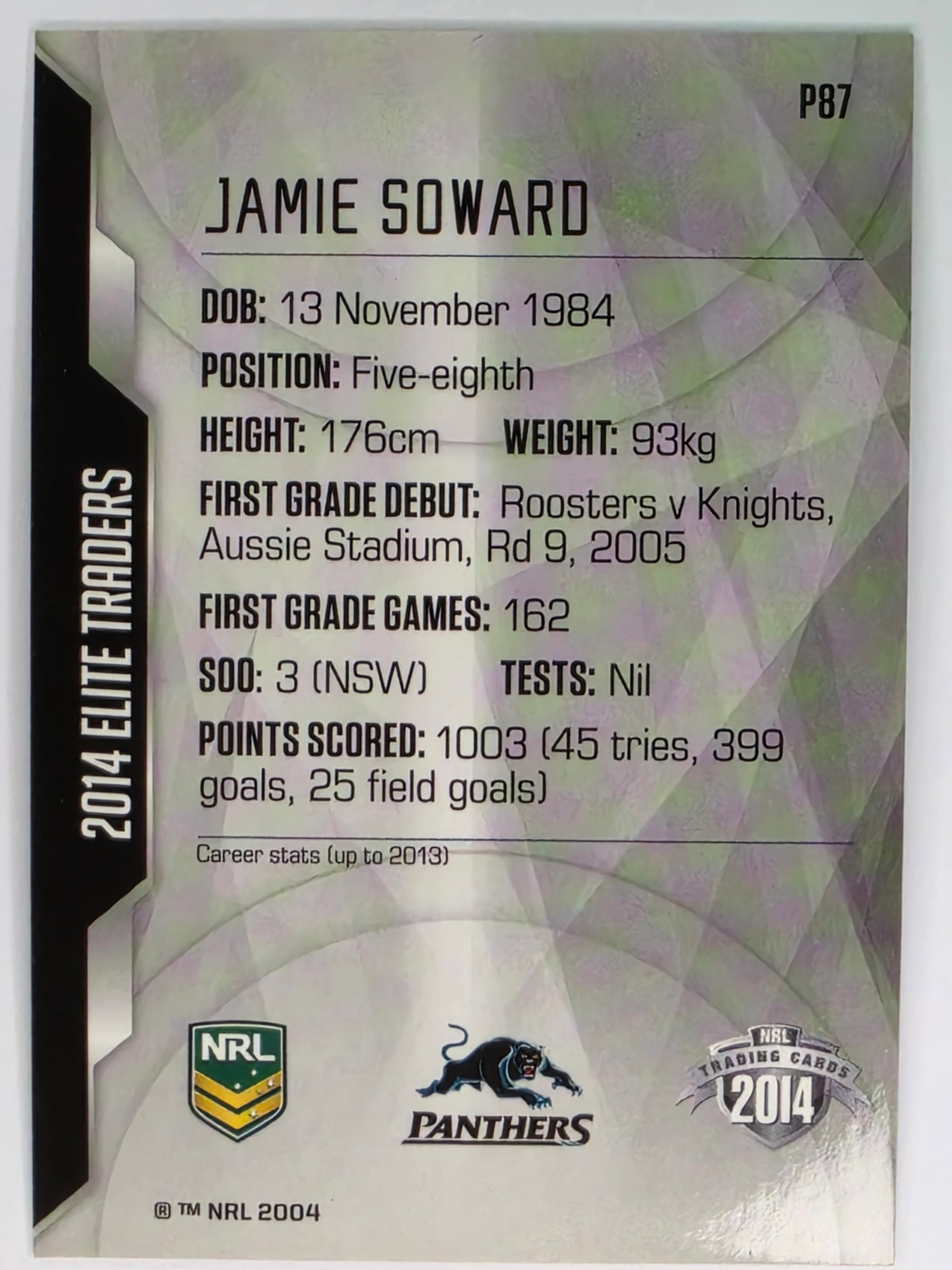 NRL 2014 Elite | Silver Parallel #P87 | Jamie Soward | Penrith Panthers
