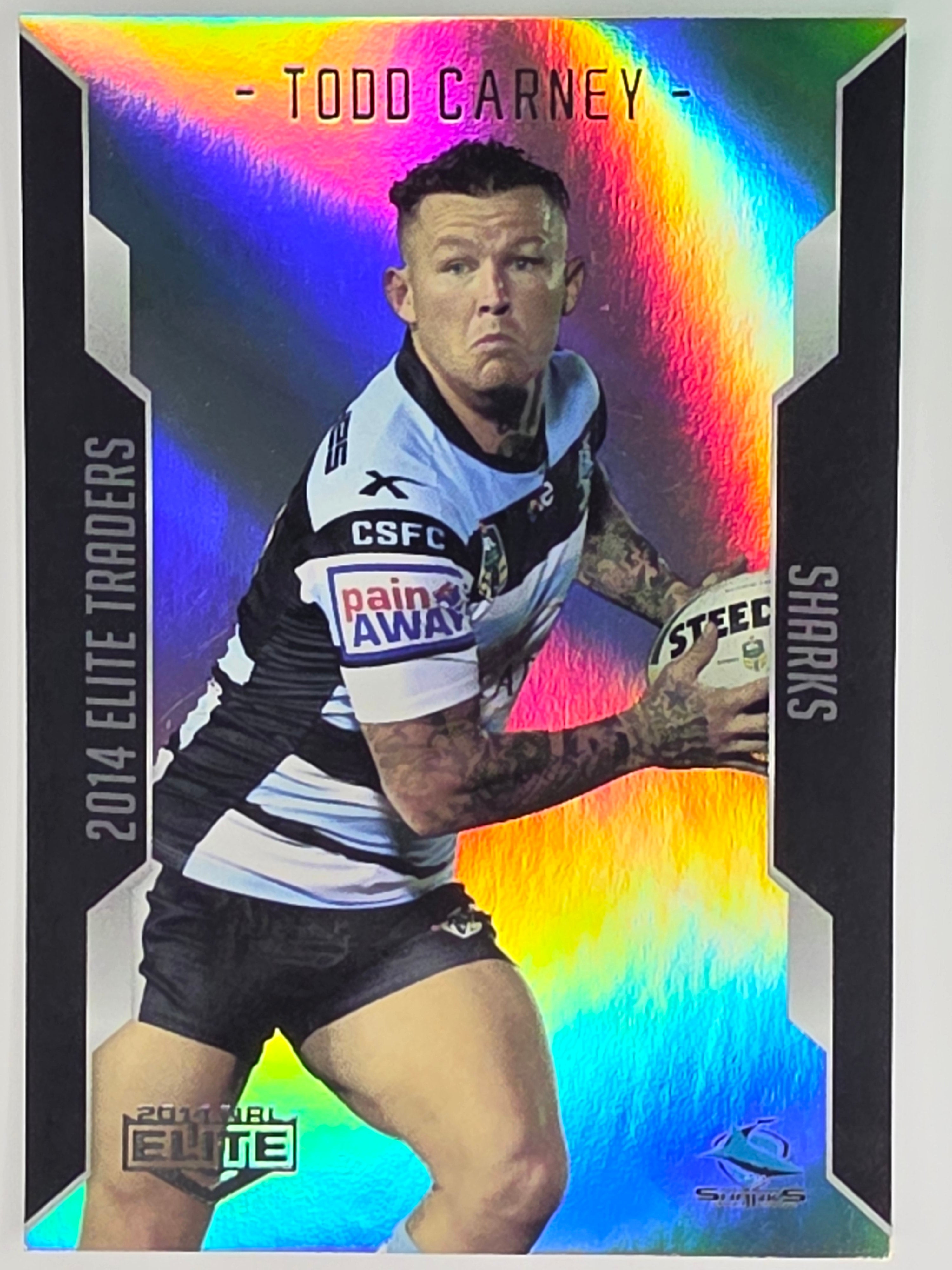 NRL 2014 Elite | Silver Parallel #P92 | Todd Carney | Cronulla Sutherland Sharks
