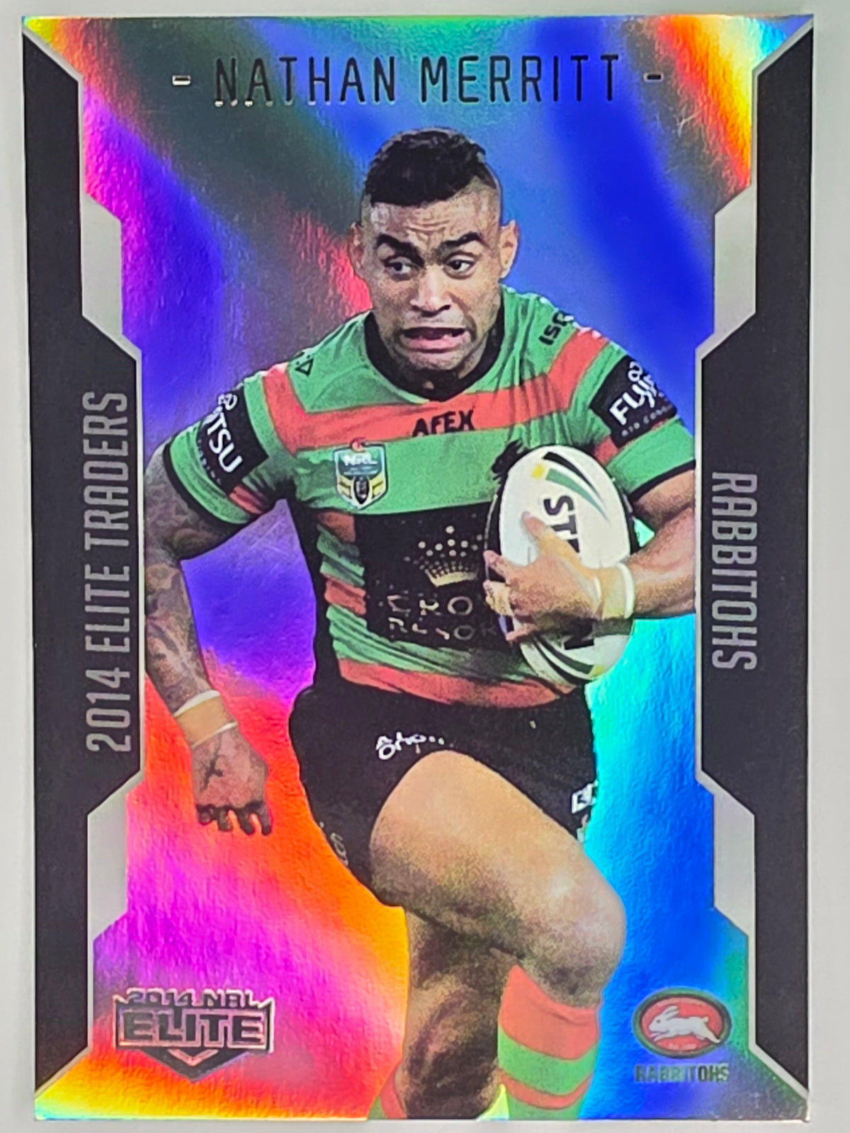 NRL 2014 Elite | Silver Parallel #P106 | Nathan Merritt | South Sydney Rabbitohs