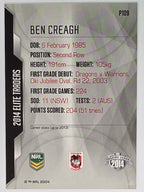 NRL 2014 Elite | Silver Parallel #P109 | Ben Creagh | St George Illawarra Dragons