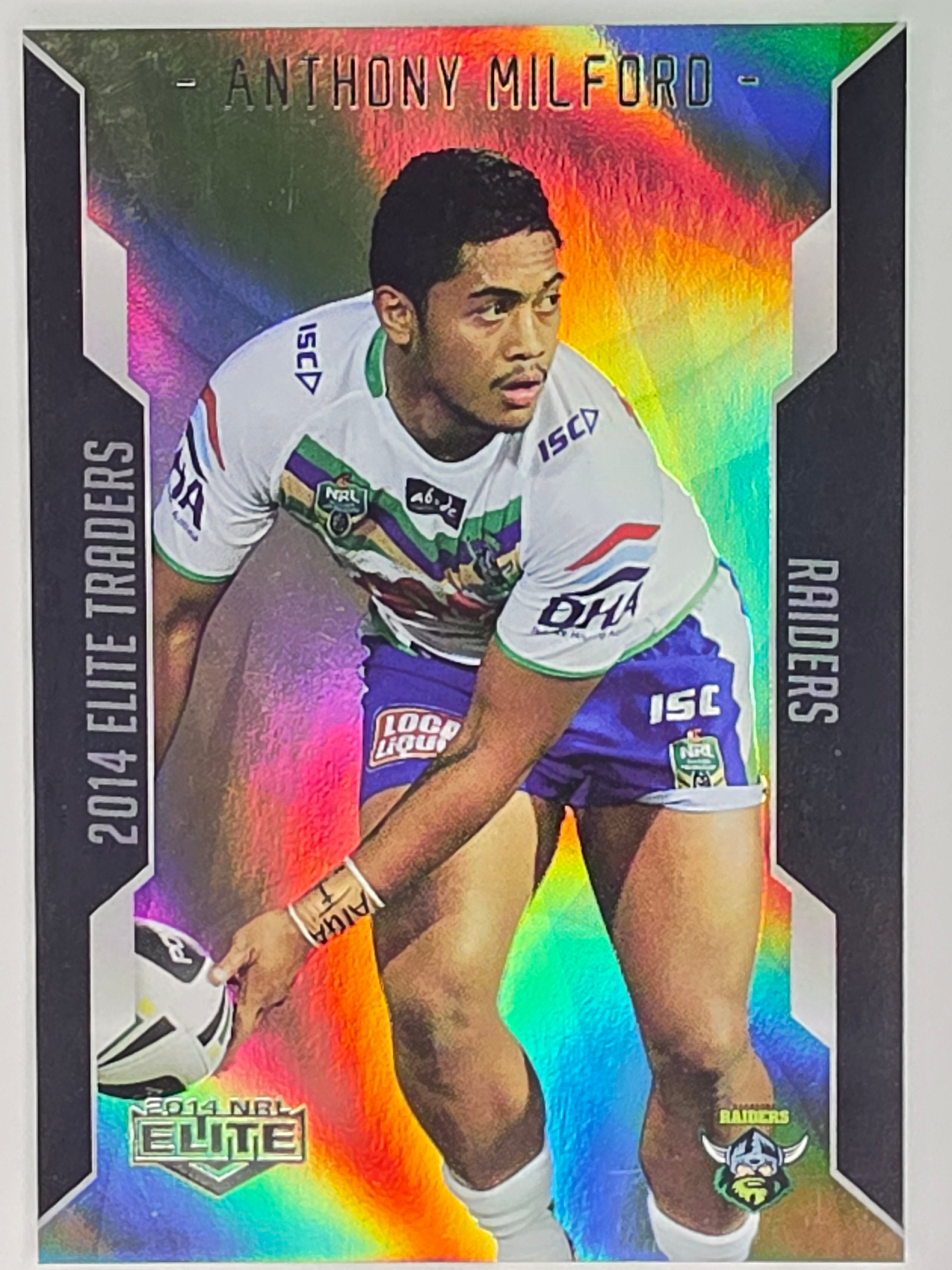 NRL 2014 Elite | Gold Parallel #P24 | Anthony Milford | Canberra Raiders