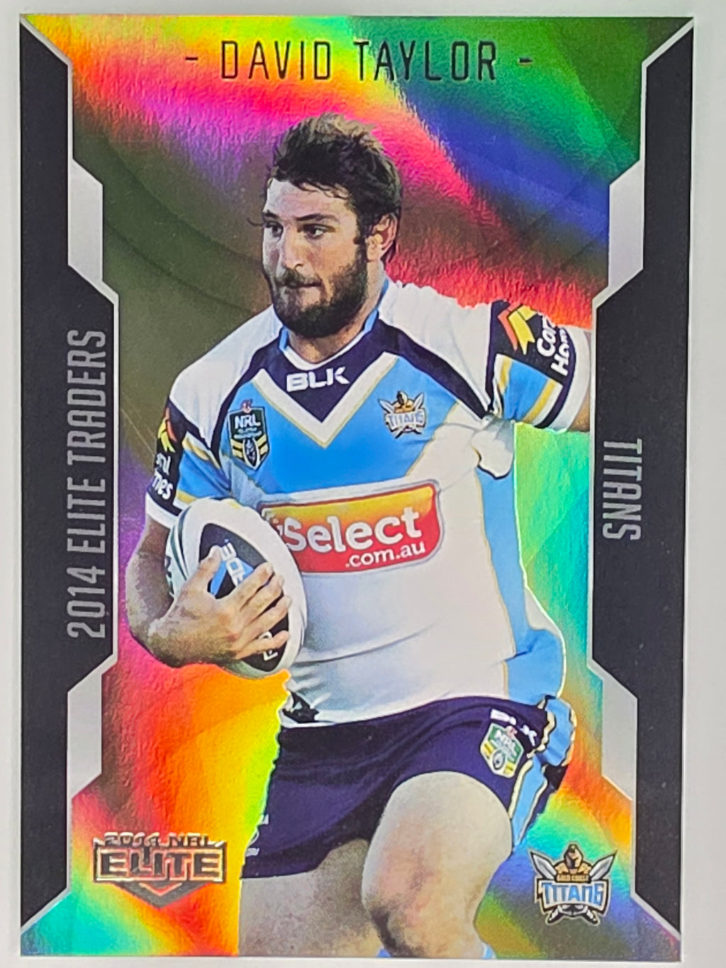 NRL 2014 Elite | Gold Parallel #P44 | David Taylor | Gold Coast Titans