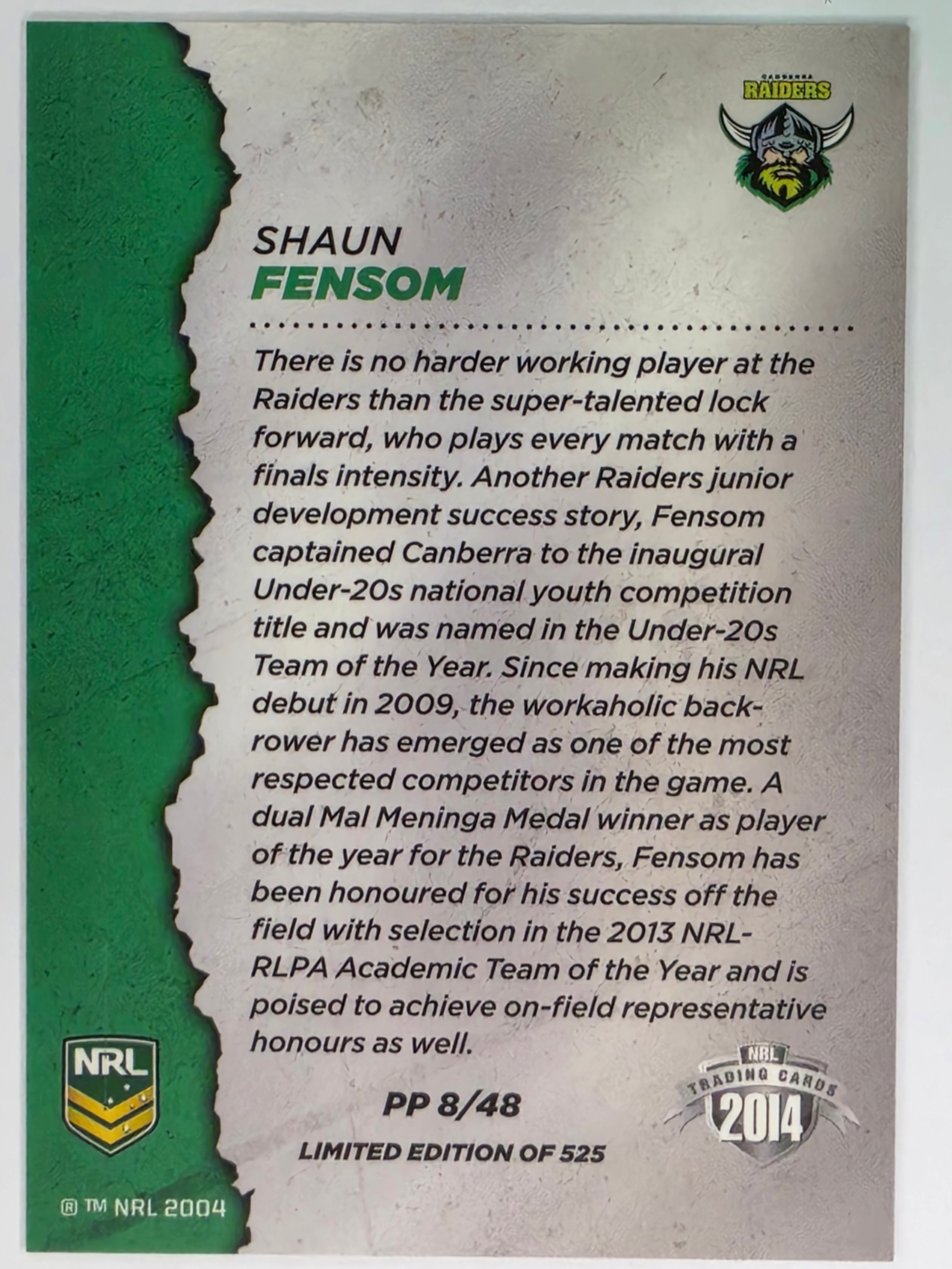 NRL 2014 Elite | Pride & Passion #PP8 Shaun Fensom Canberra Raiders